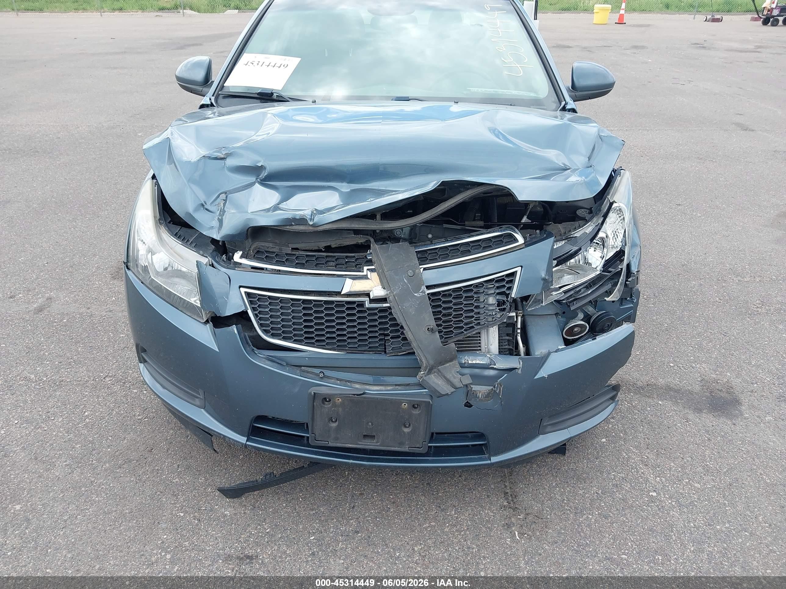 2012 Chevrolet Cruze 1lt Blue vin: 1G1PF5SCXC7275185