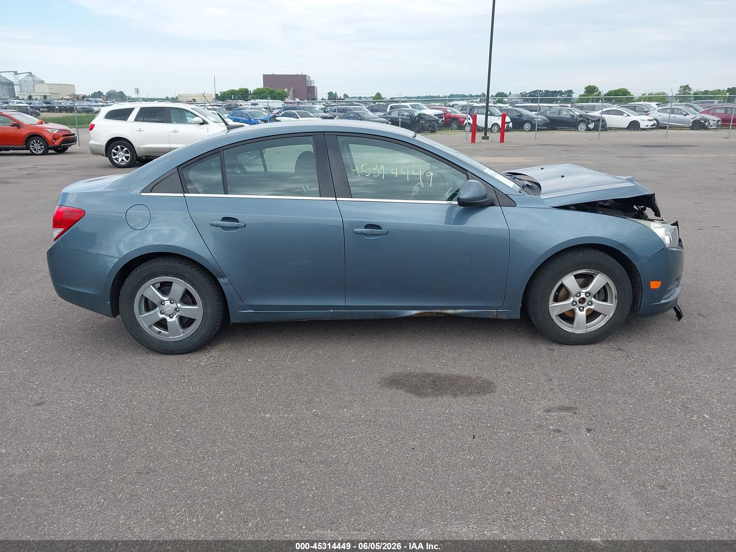 2012 Chevrolet Cruze 1lt Blue vin: 1G1PF5SCXC7275185