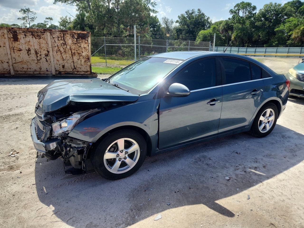 2012 Chevrolet Cruze Lt Blue vin: 1G1PF5SCXC7300876