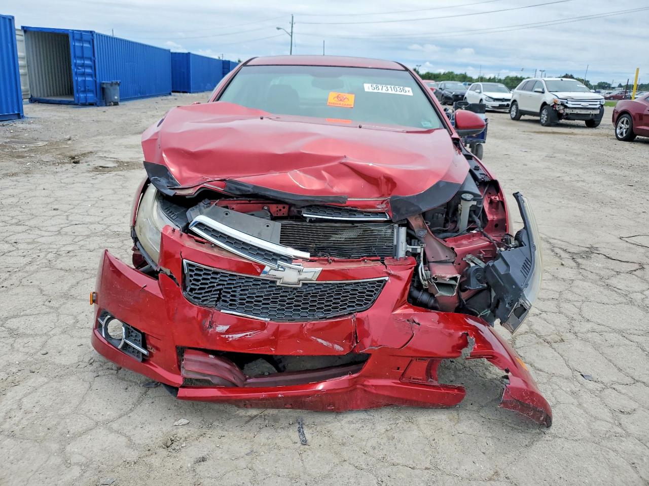2012 Chevrolet Cruze Lt Red vin: 1G1PF5SCXC7323302