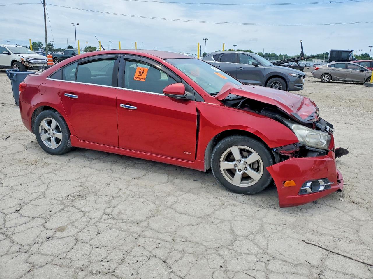 2012 Chevrolet Cruze Lt Red vin: 1G1PF5SCXC7323302