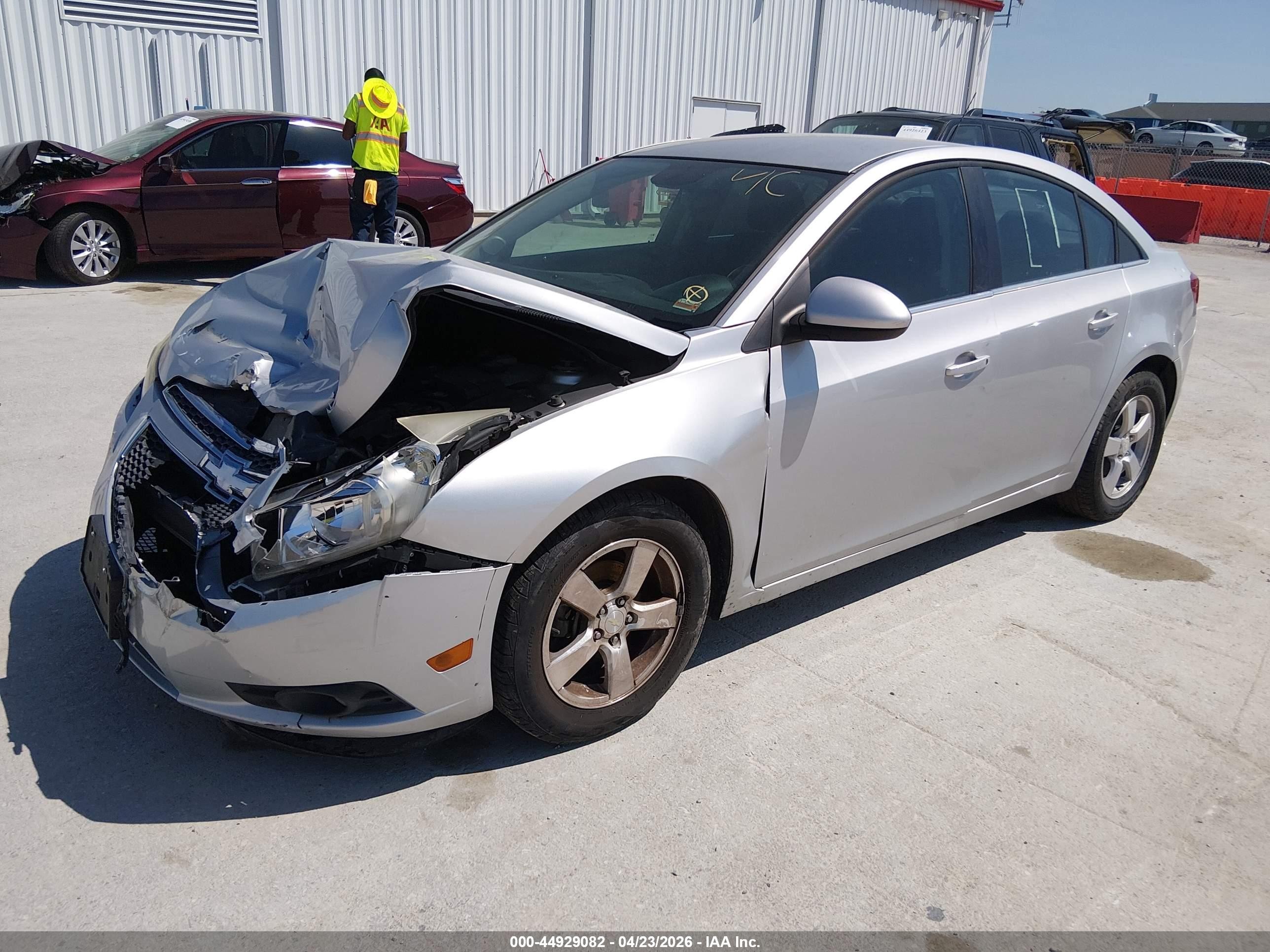 2012 Chevrolet Cruze 1lt Silver vin: 1G1PF5SCXC7361158