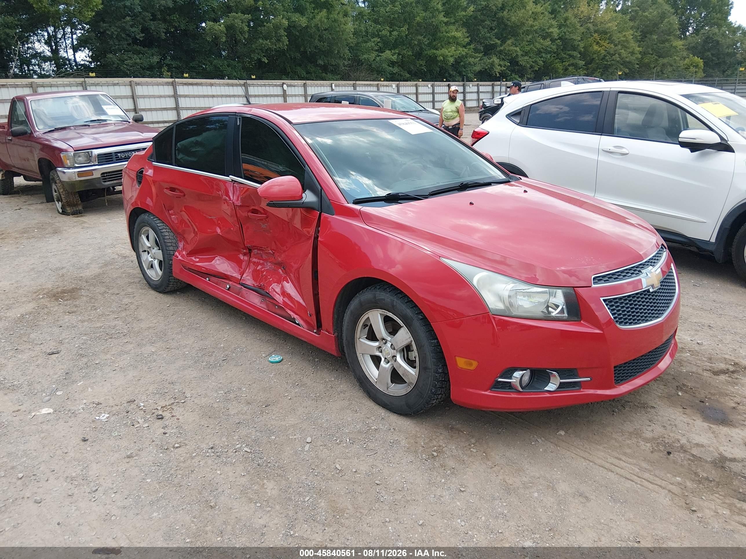 2012 Chevrolet Cruze 1lt Red vin: 1G1PF5SCXC7394239