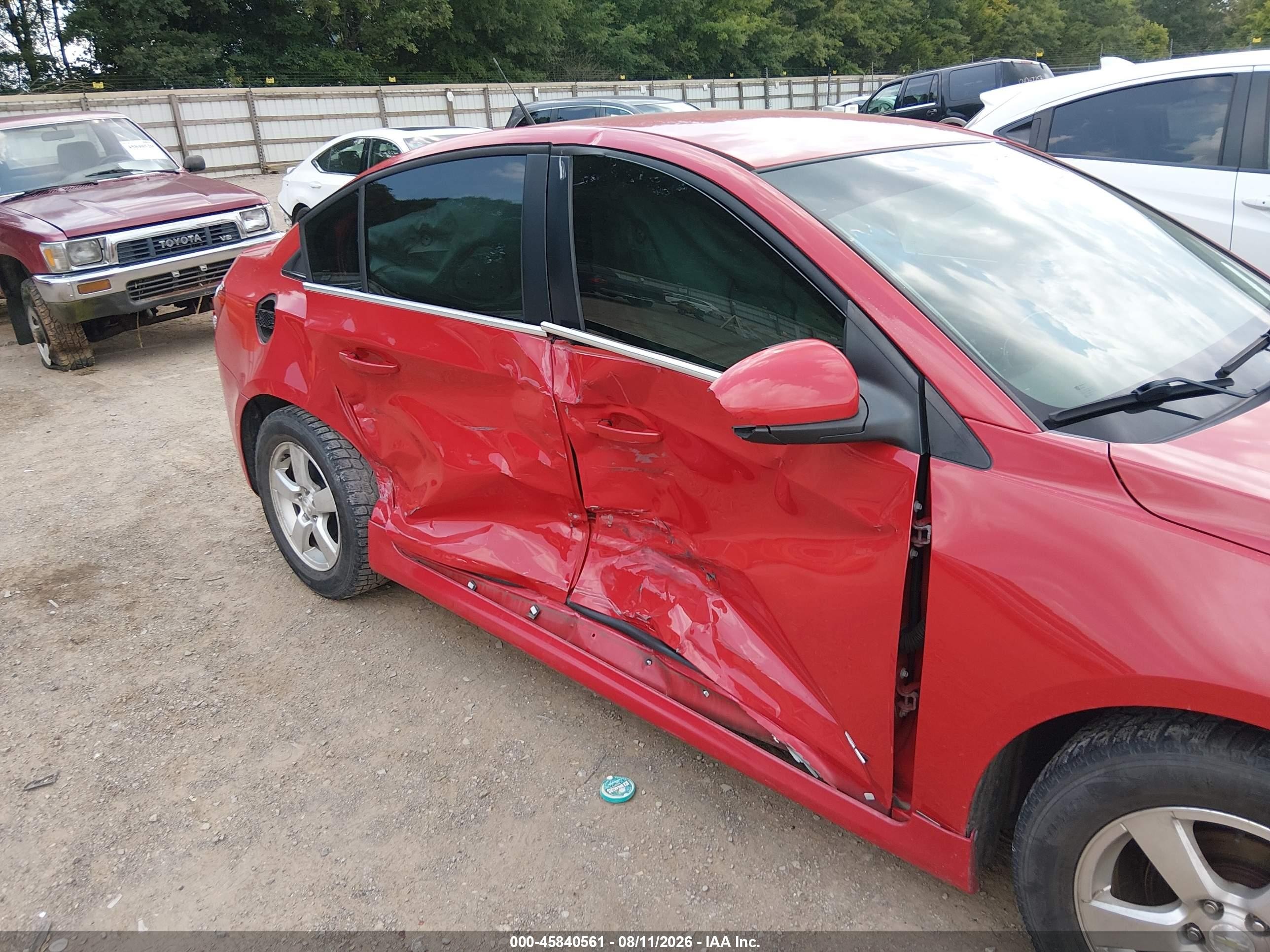 2012 Chevrolet Cruze 1lt Red vin: 1G1PF5SCXC7394239