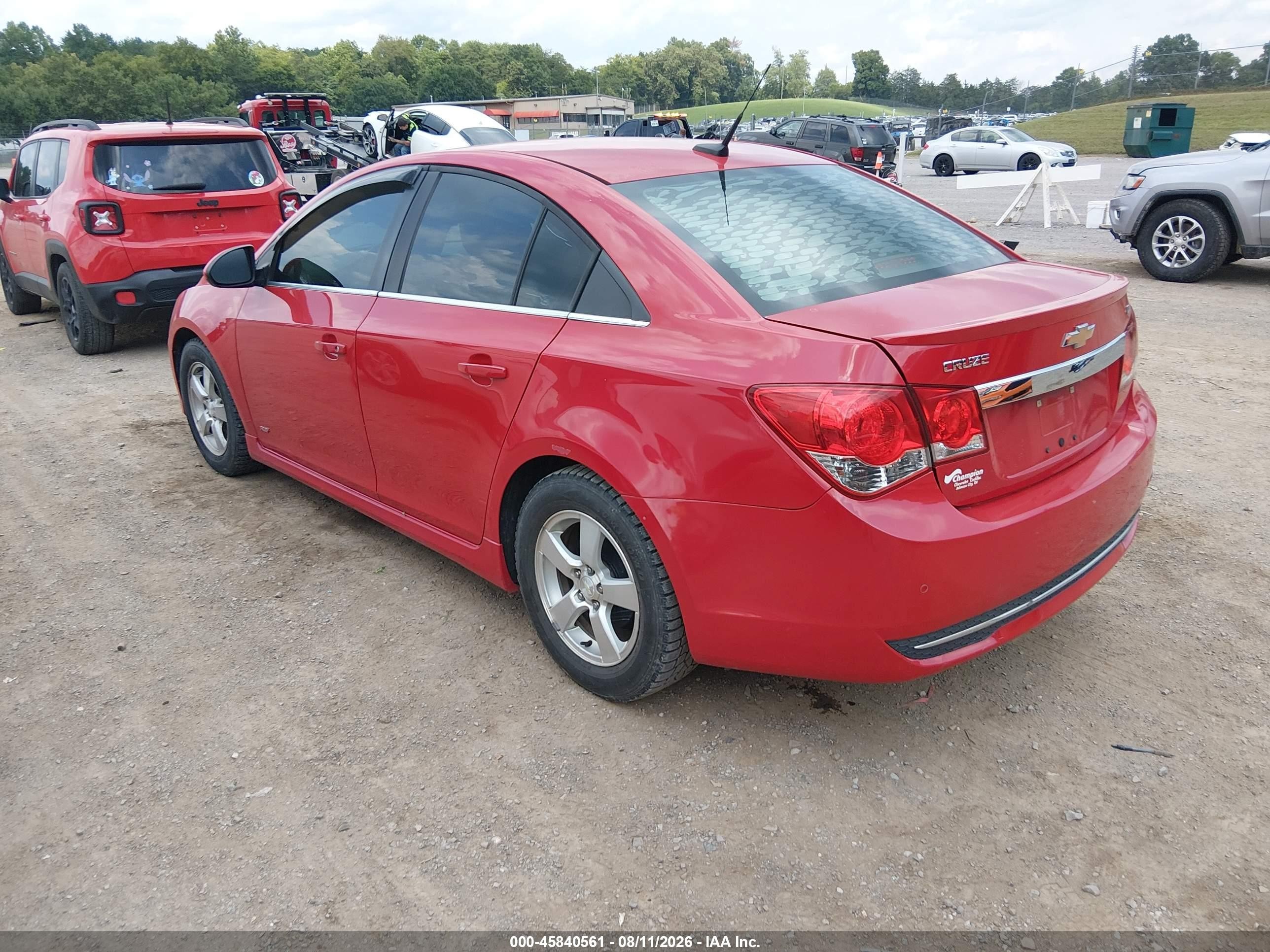 2012 Chevrolet Cruze 1lt Red vin: 1G1PF5SCXC7394239