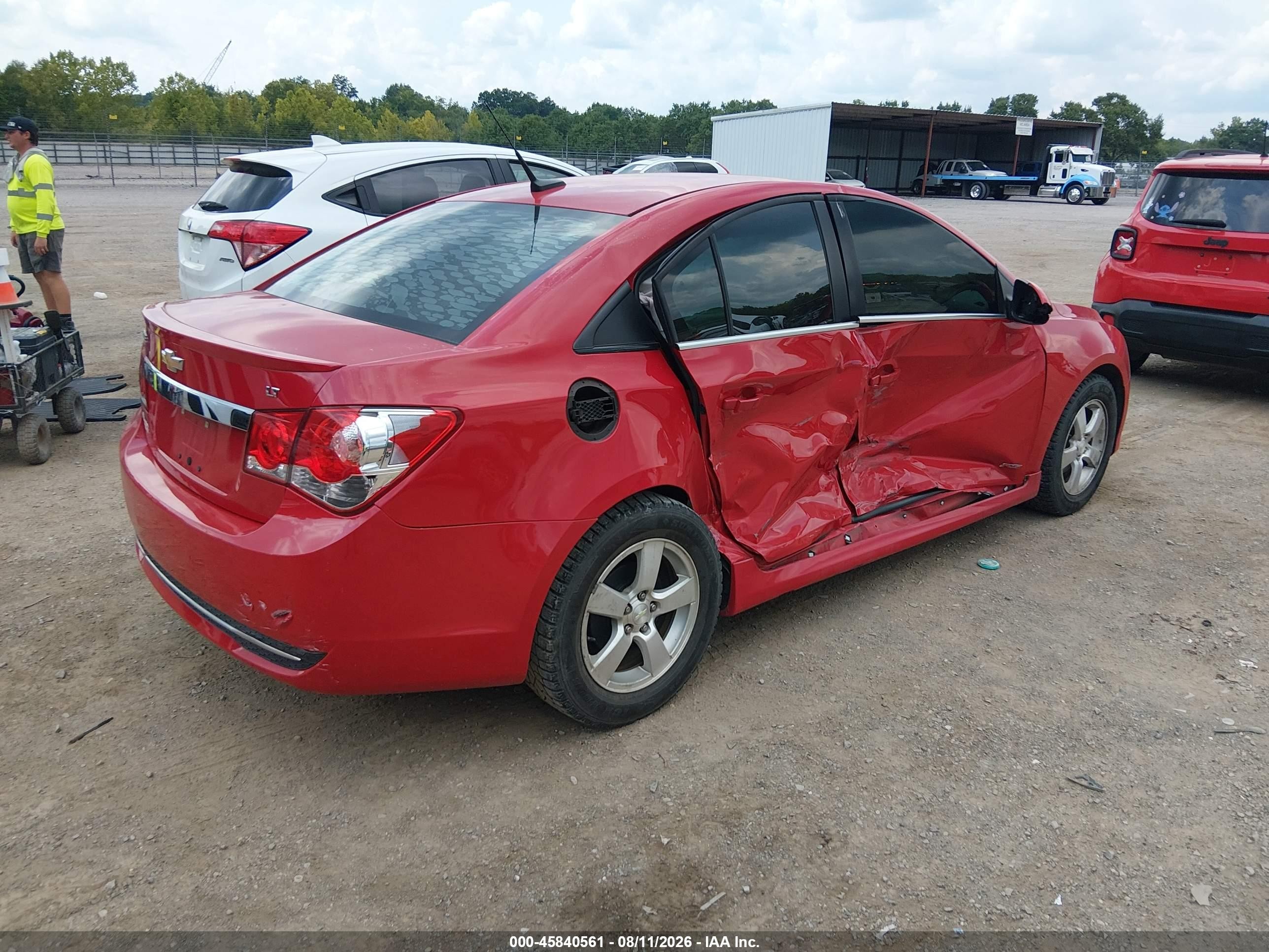 2012 Chevrolet Cruze 1lt Red vin: 1G1PF5SCXC7394239