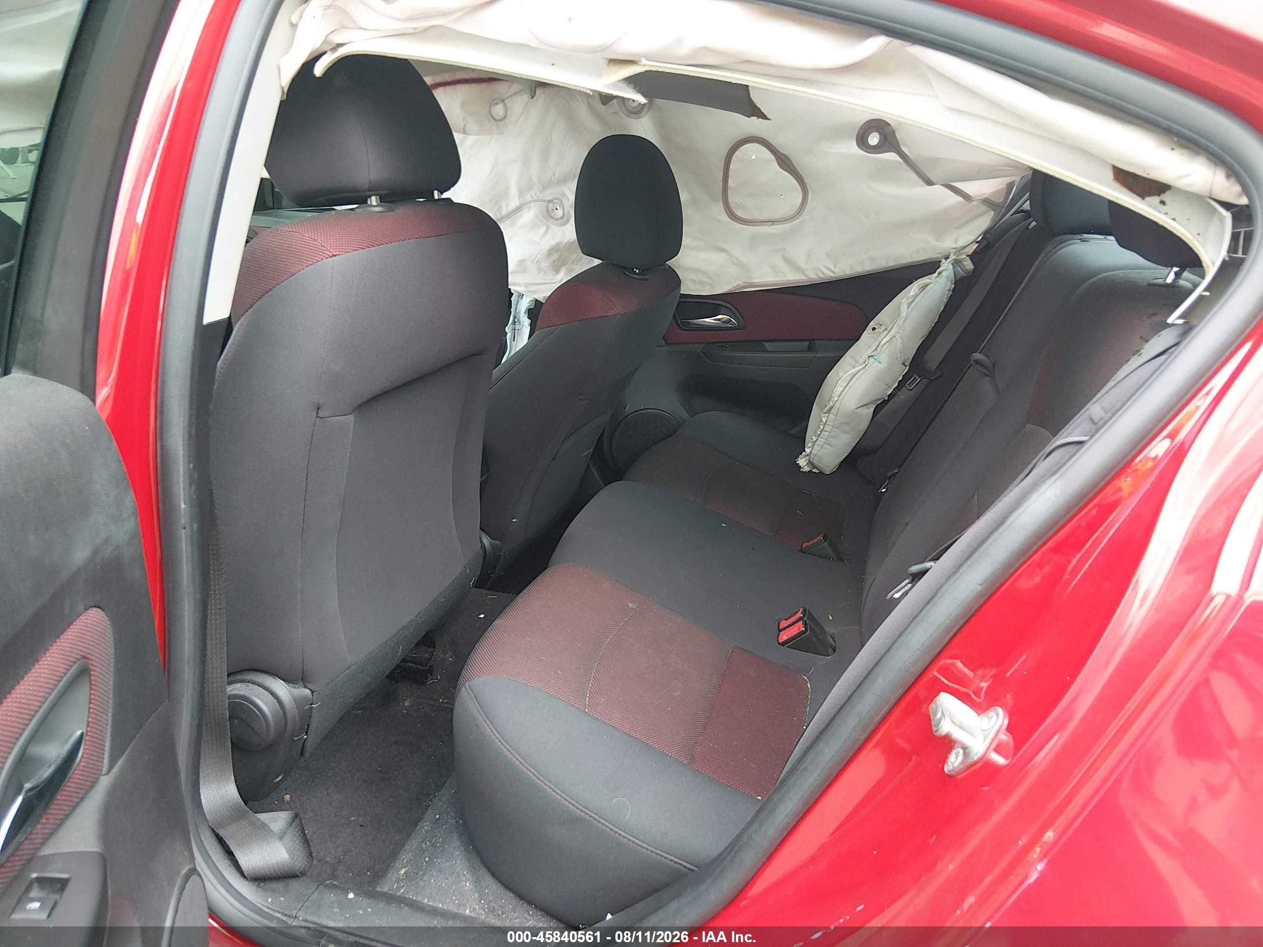 2012 Chevrolet Cruze 1lt Red vin: 1G1PF5SCXC7394239
