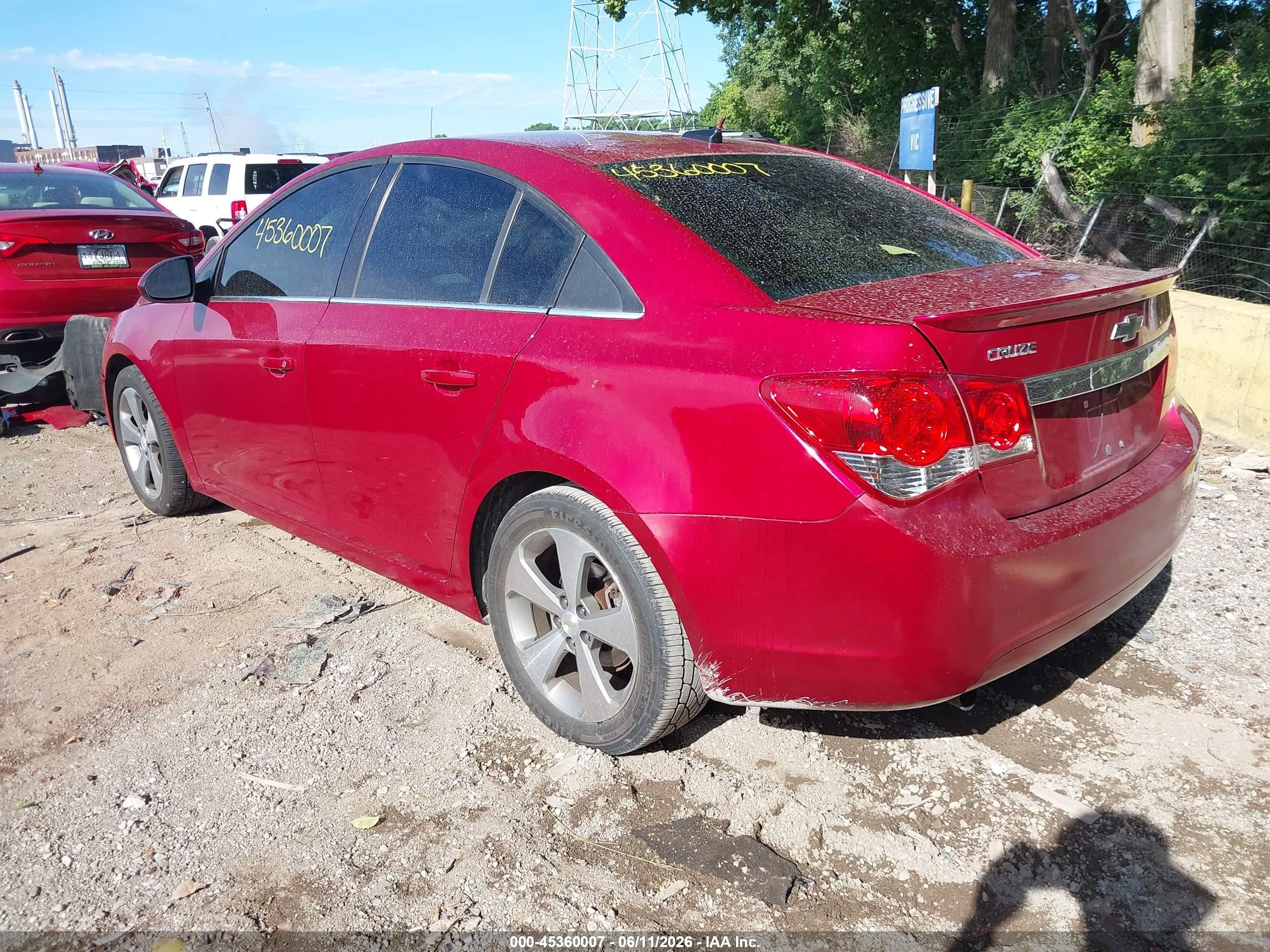 2011 Chevrolet Cruze 2lt Red vin: 1G1PG5S92B7135616