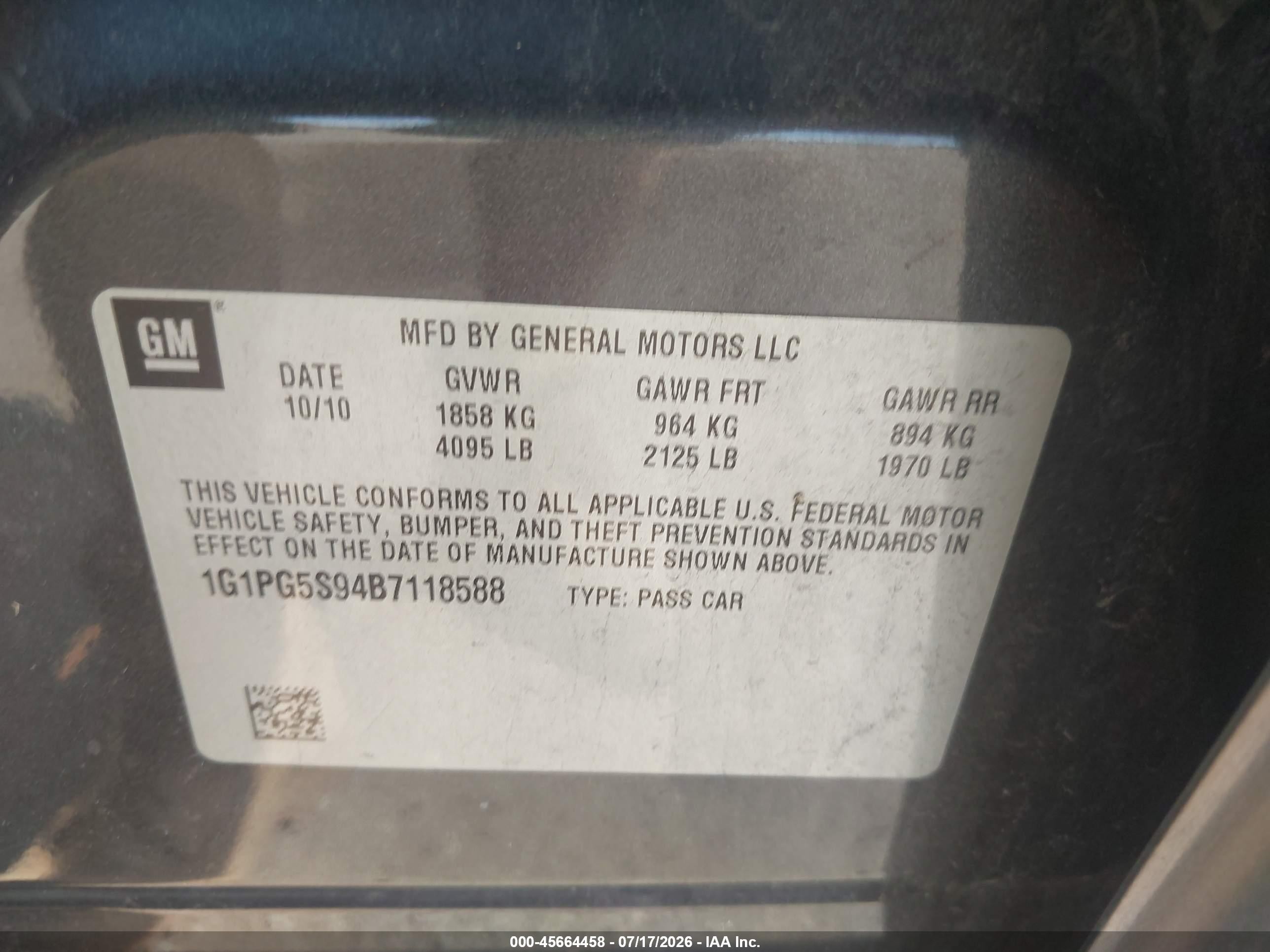 2011 Chevrolet Cruze 2lt Gray vin: 1G1PG5S94B7118588