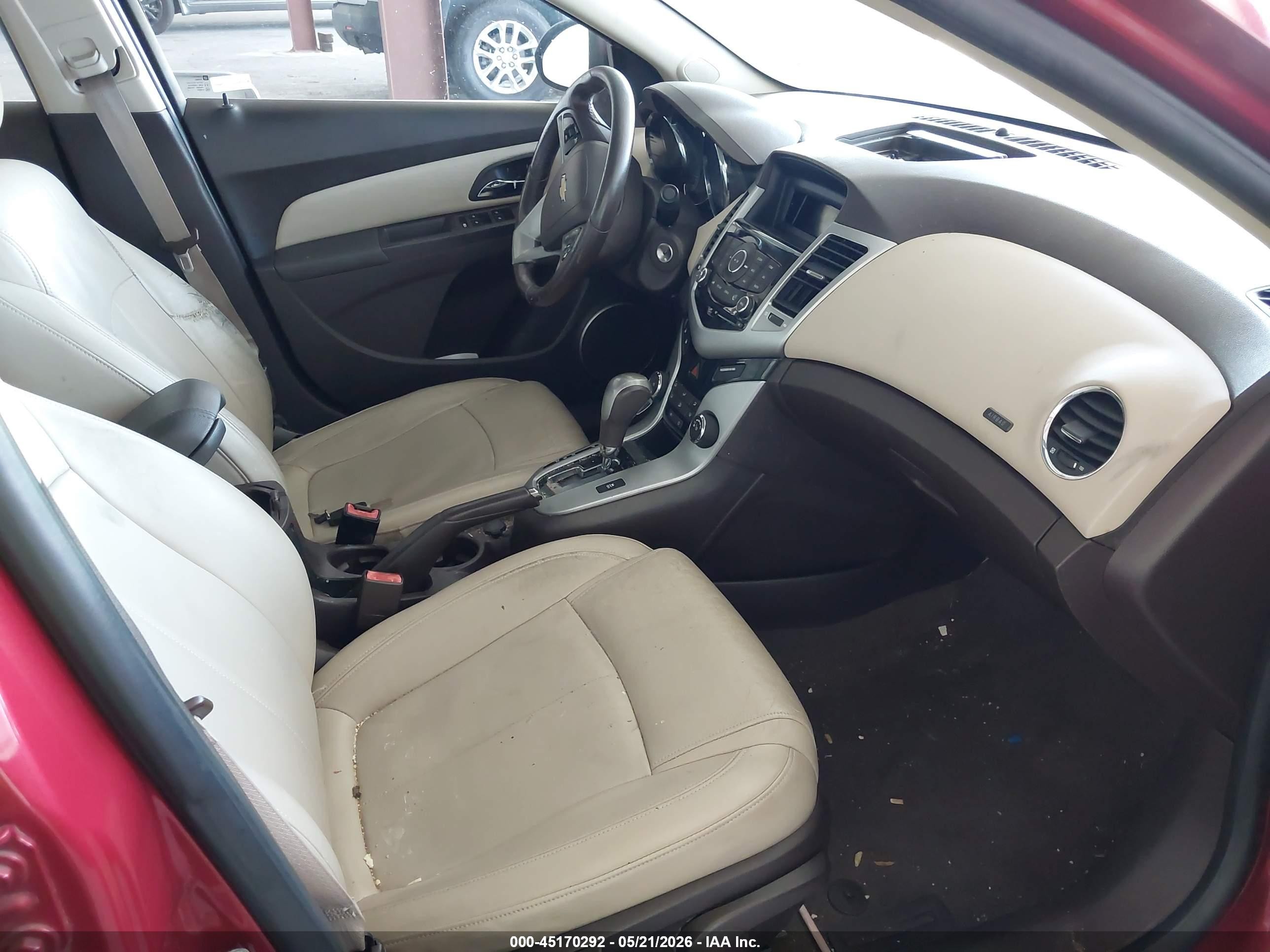 2011 Chevrolet Cruze 2lt Burgundy vin: 1G1PG5S94B7251450