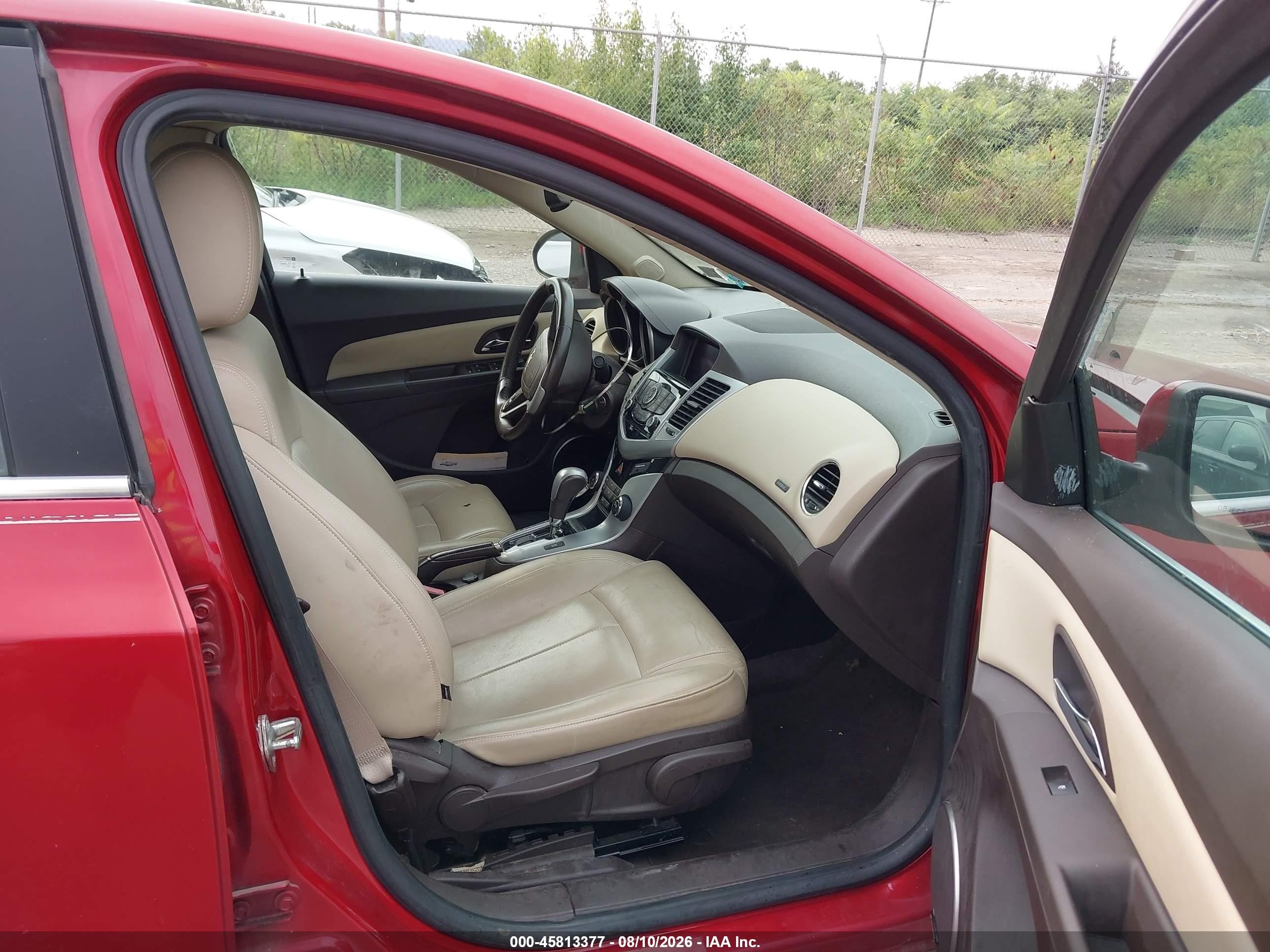 2011 Chevrolet Cruze 2lt Red vin: 1G1PG5S96B7102294