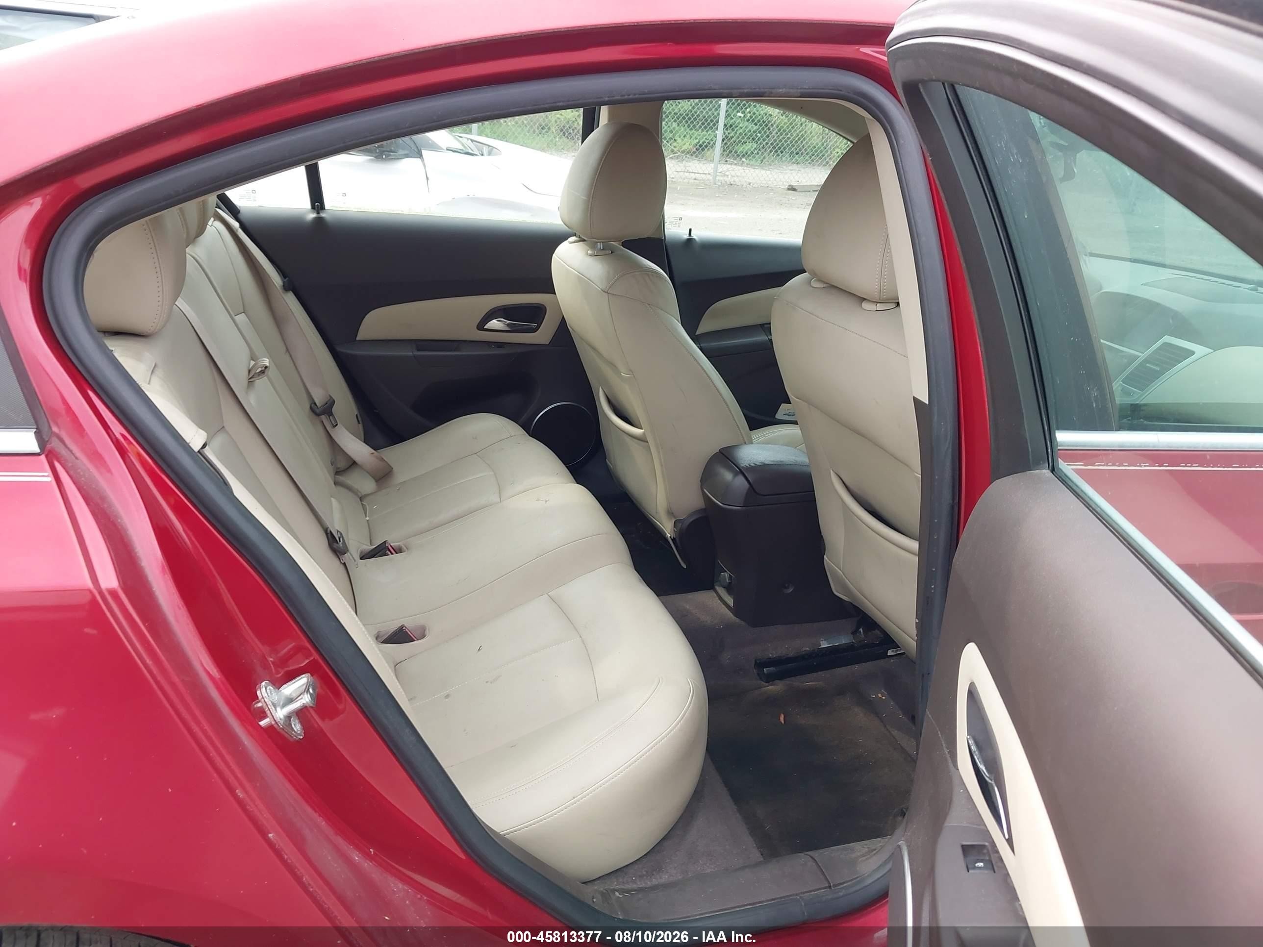 2011 Chevrolet Cruze 2lt Red vin: 1G1PG5S96B7102294