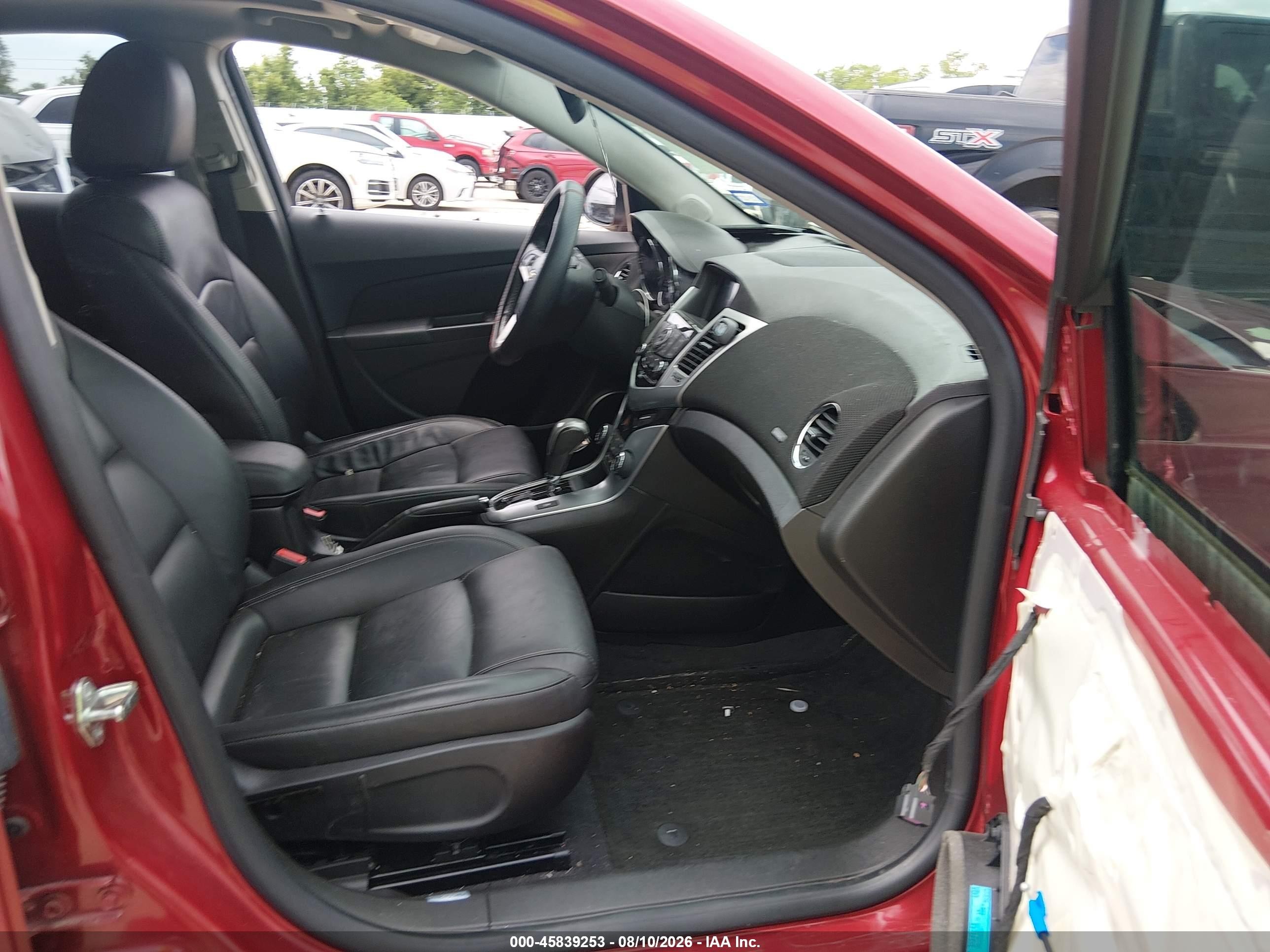 2013 Chevrolet Cruze Ltz Red vin: 1G1PG5SB0D7232481