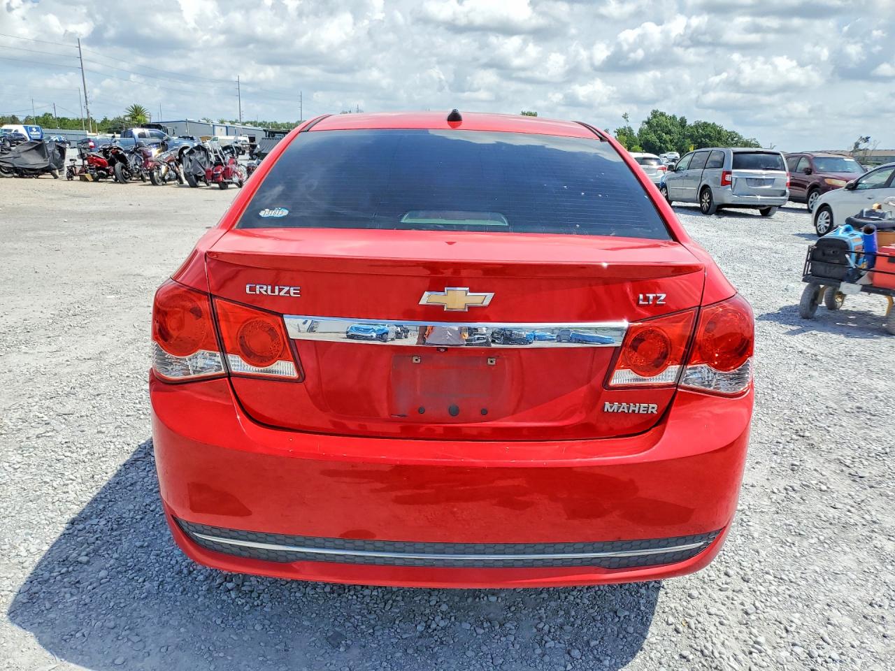 2014 Chevrolet Cruze Ltz Red vin: 1G1PG5SB0E7266003
