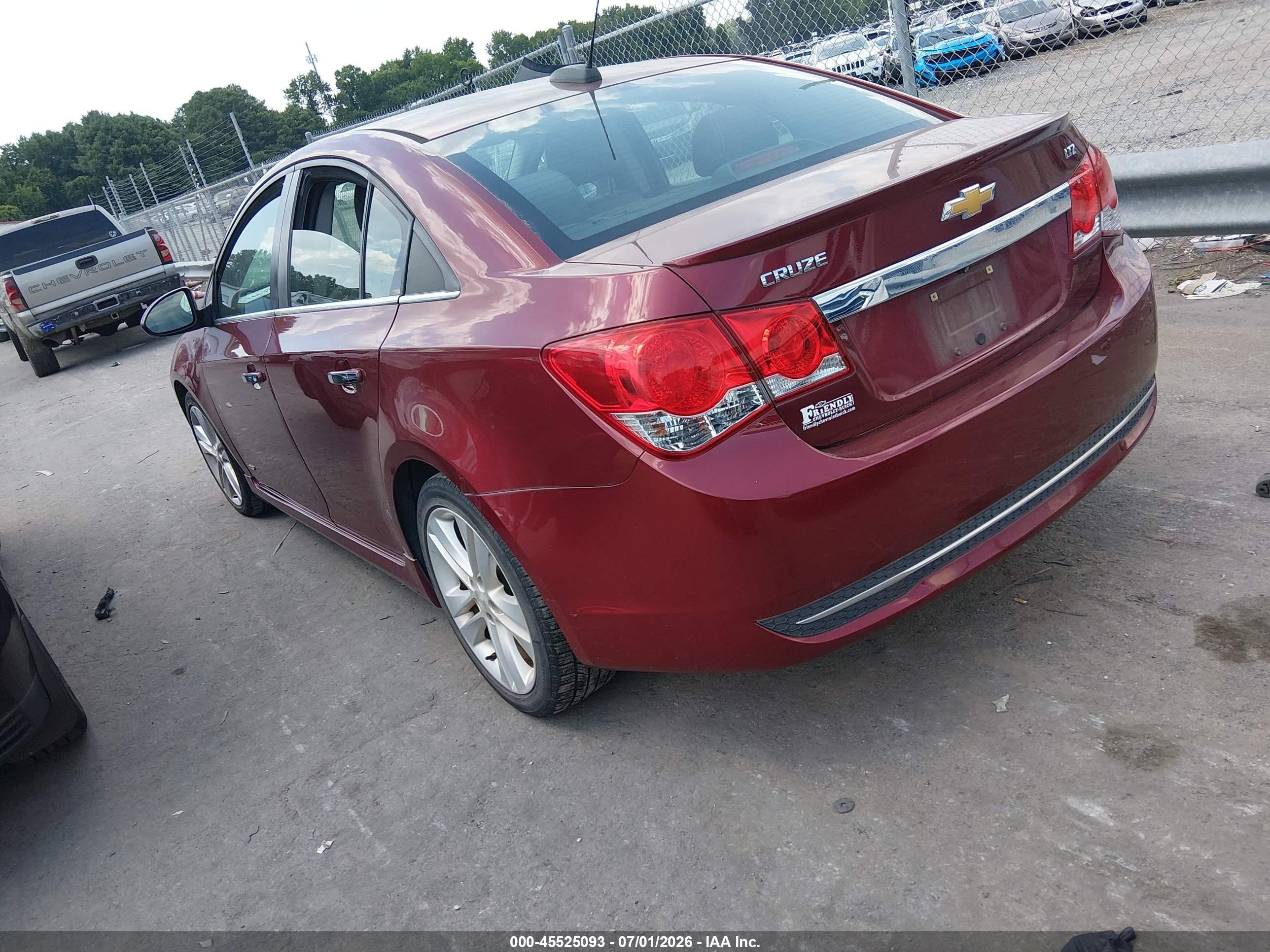 2015 Chevrolet Cruze Ltz Red vin: 1G1PG5SB0F7126065