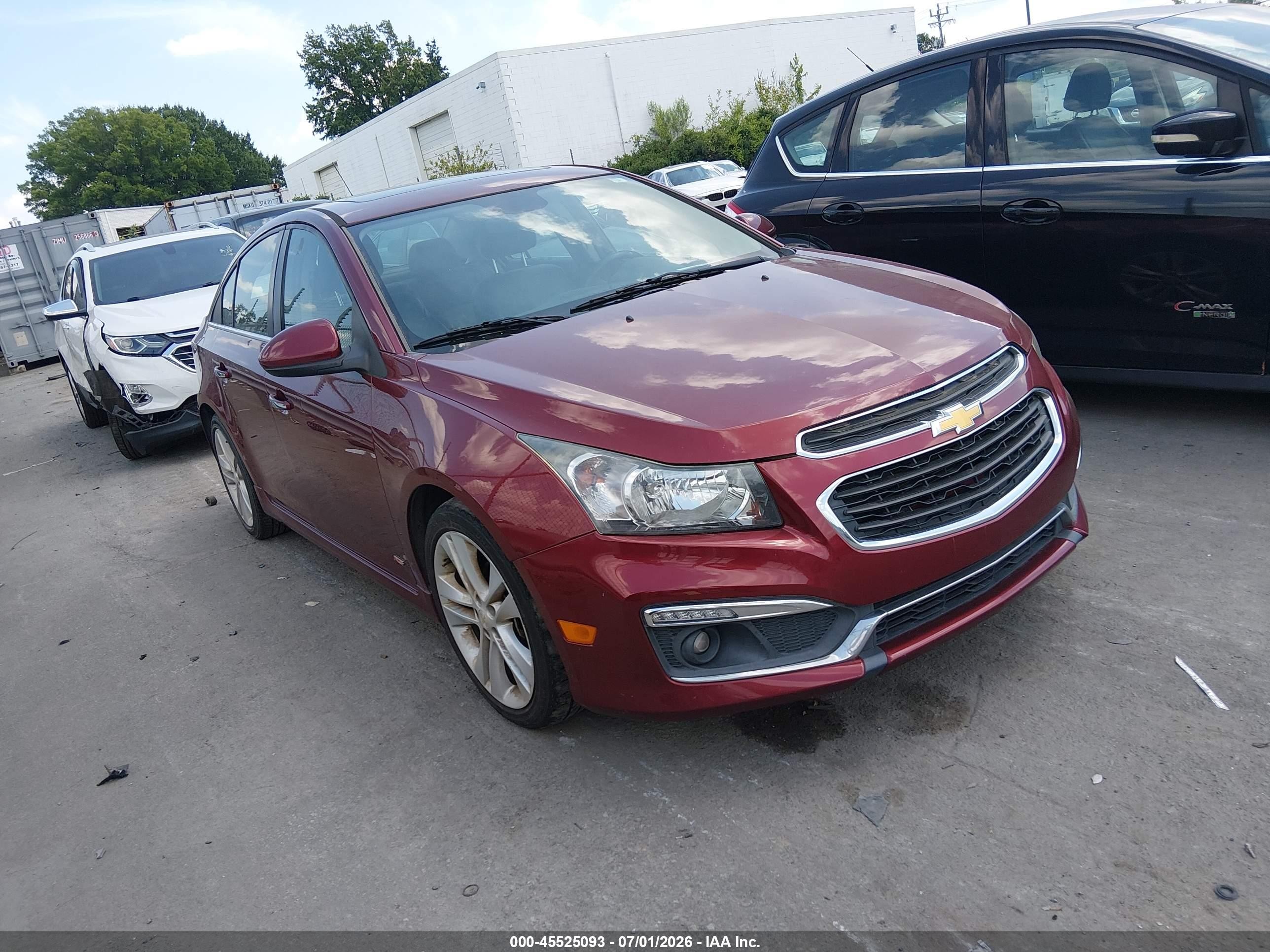2015 Chevrolet Cruze Ltz Red vin: 1G1PG5SB0F7126065