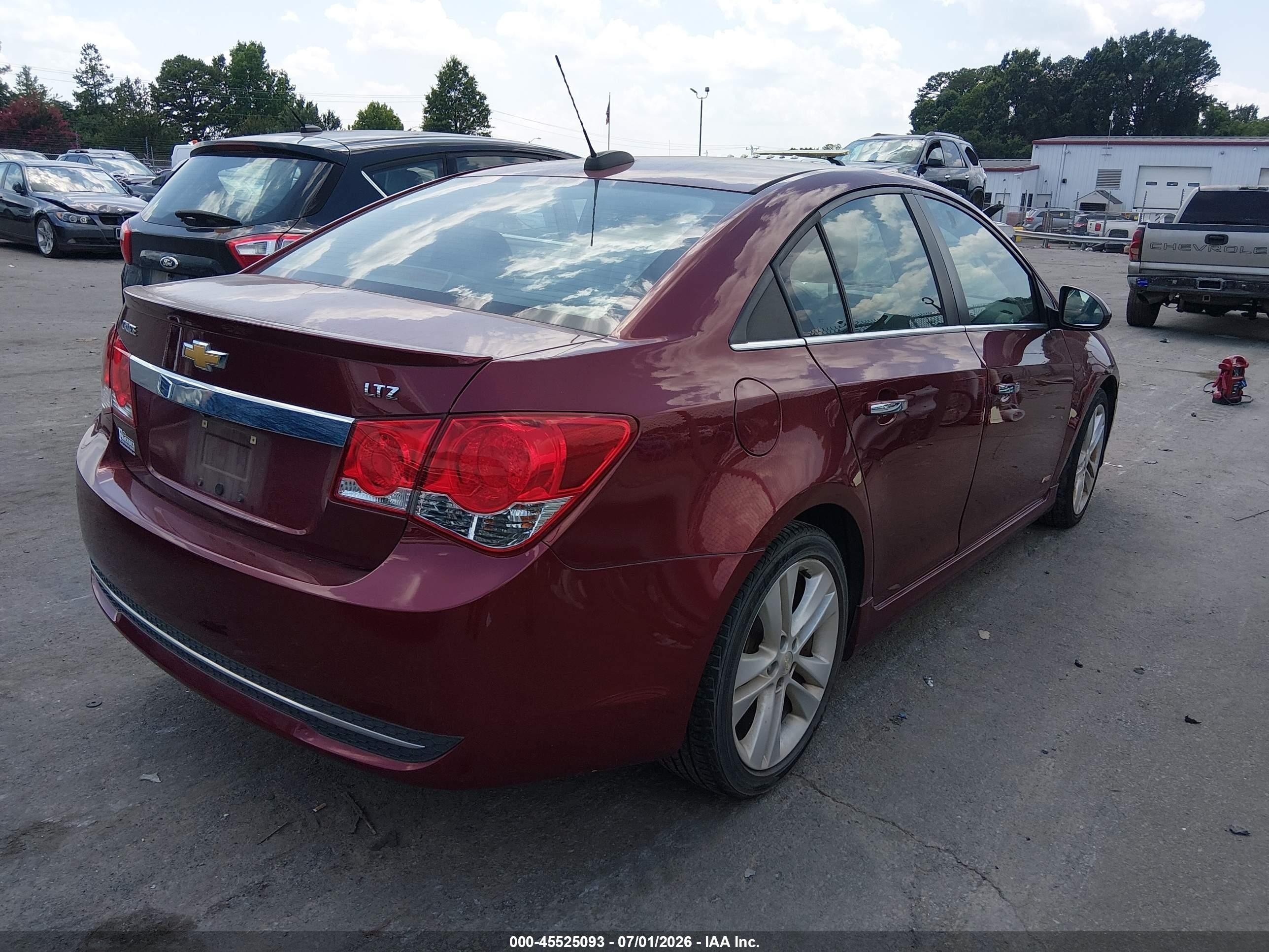 2015 Chevrolet Cruze Ltz Red vin: 1G1PG5SB0F7126065
