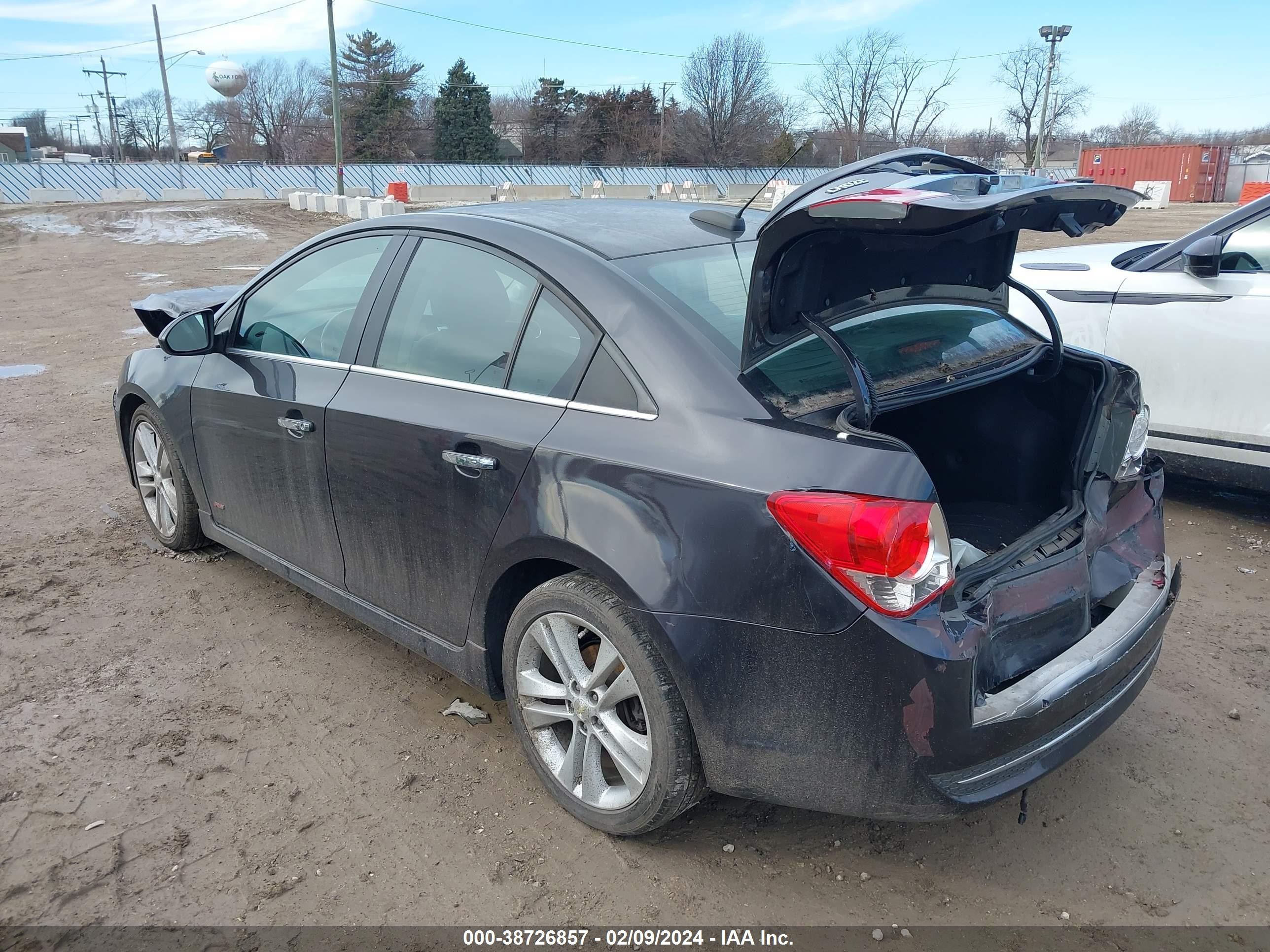 2015 Chevrolet Cruze Ltz Black vin: 1G1PG5SB0F7130827