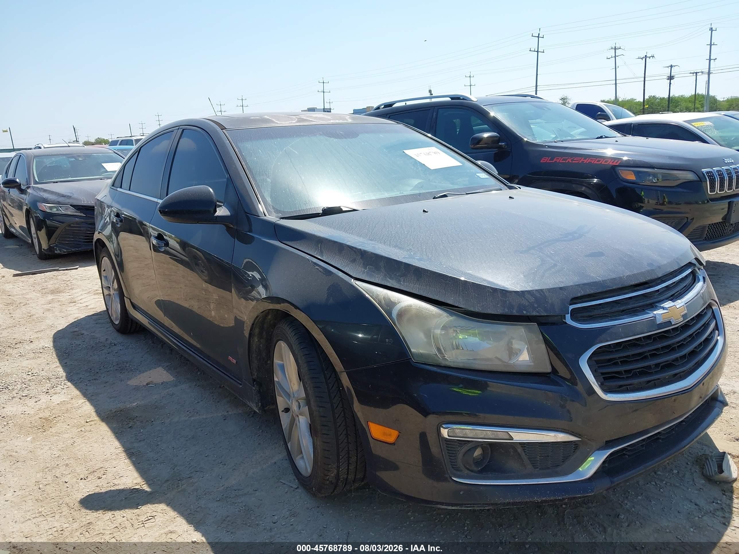 2015 Chevrolet Cruze Ltz Black vin: 1G1PG5SB0F7156280
