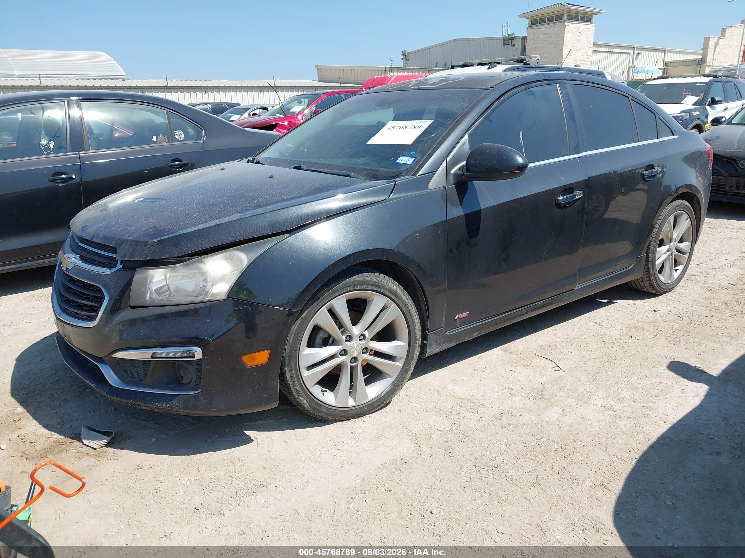2015 Chevrolet Cruze Ltz Black vin: 1G1PG5SB0F7156280