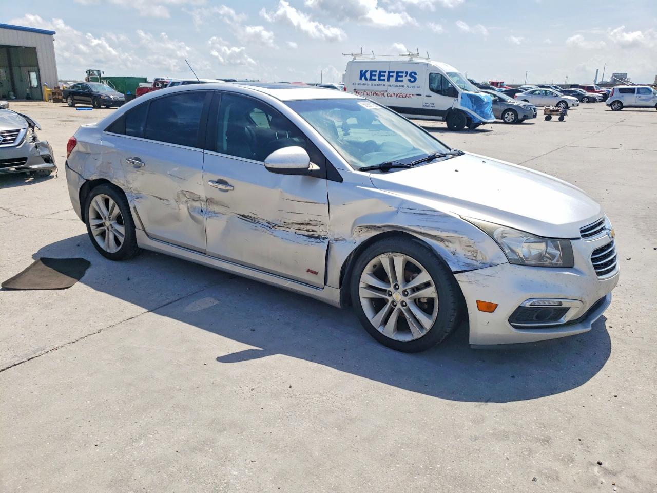 2015 Chevrolet Cruze Ltz Silver vin: 1G1PG5SB0F7235142
