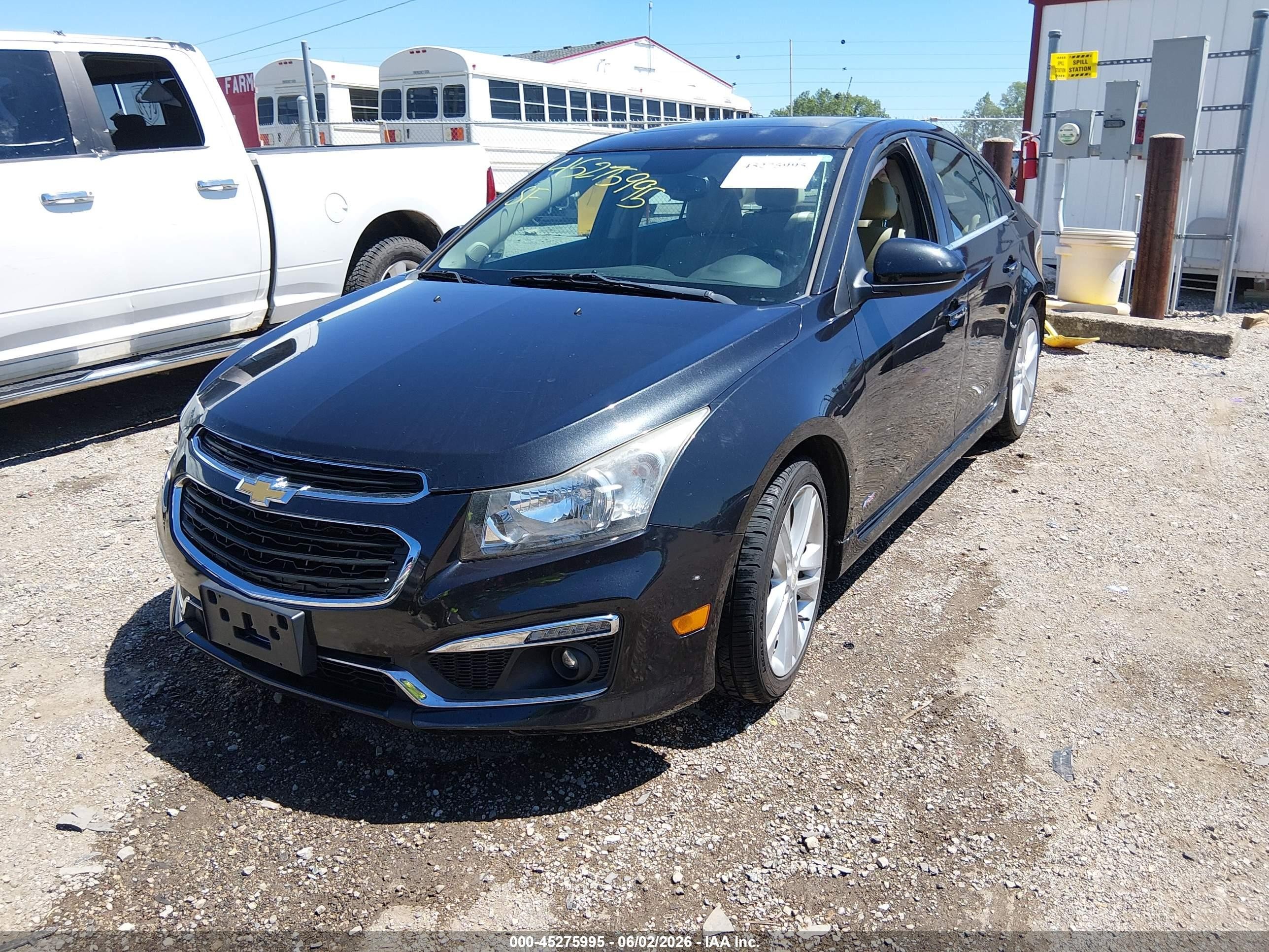 2015 Chevrolet Cruze Ltz Black vin: 1G1PG5SB1F7243766