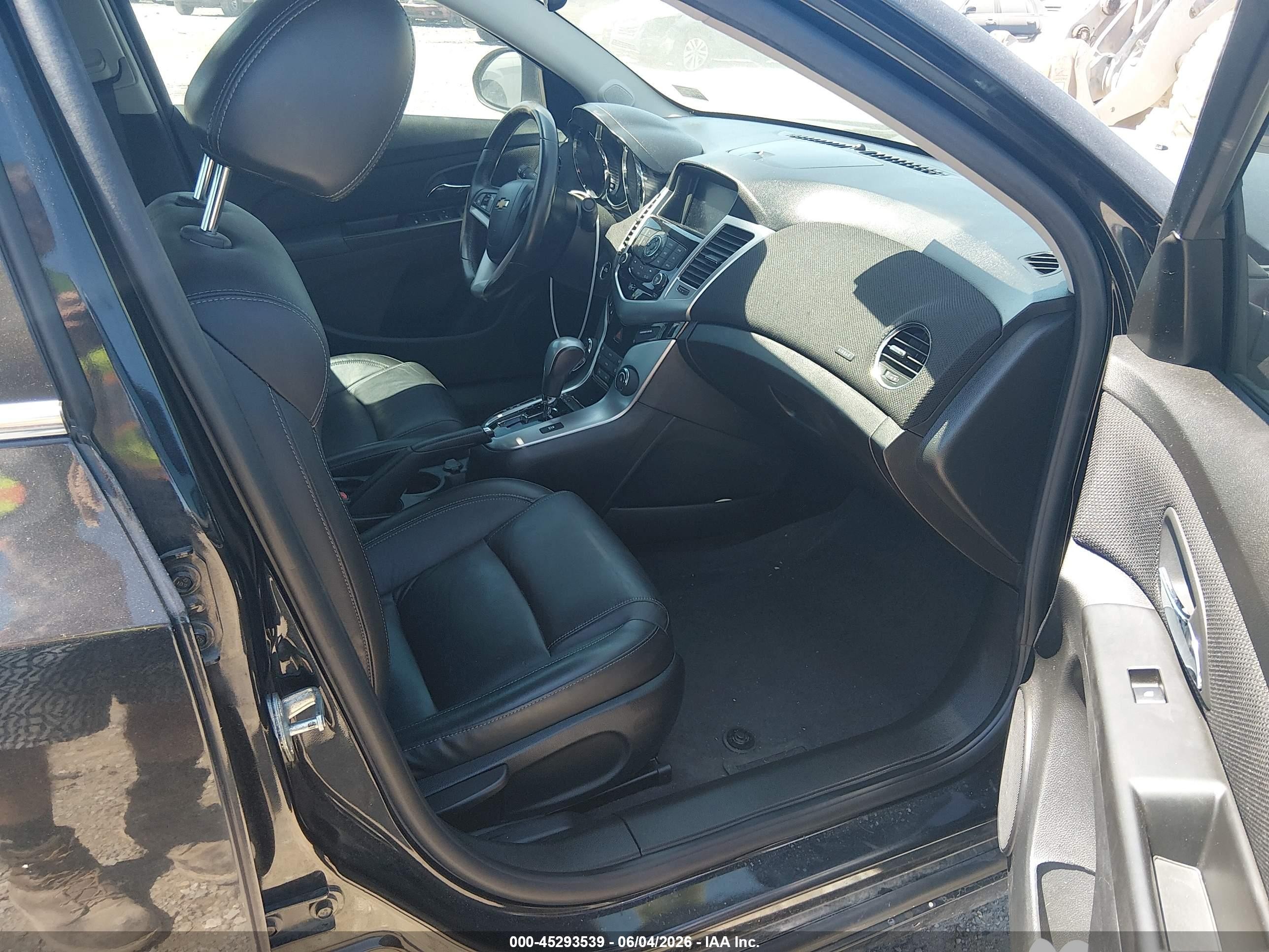 2013 Chevrolet Cruze Ltz Black vin: 1G1PG5SB2D7117395