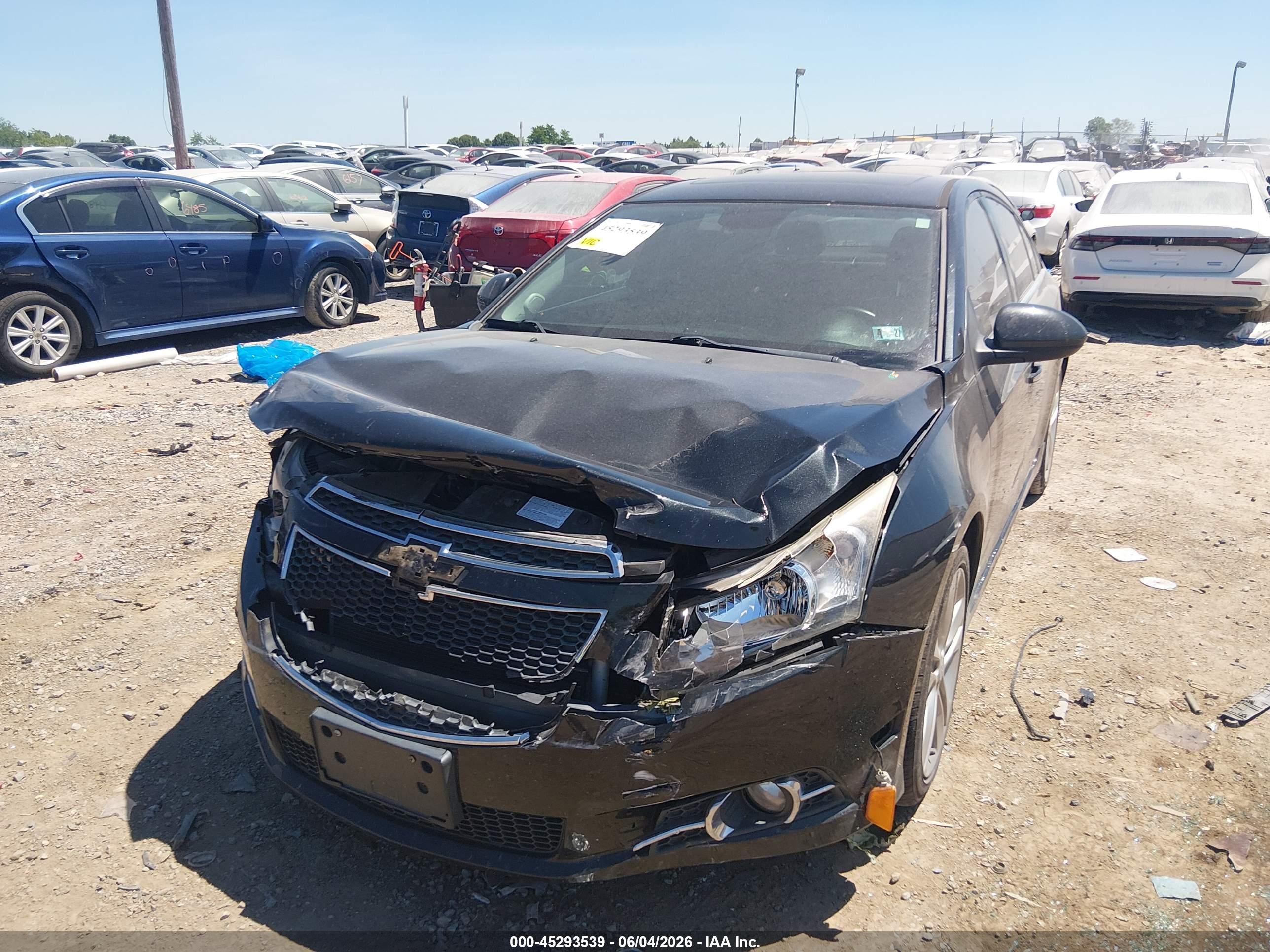 2013 Chevrolet Cruze Ltz Black vin: 1G1PG5SB2D7117395