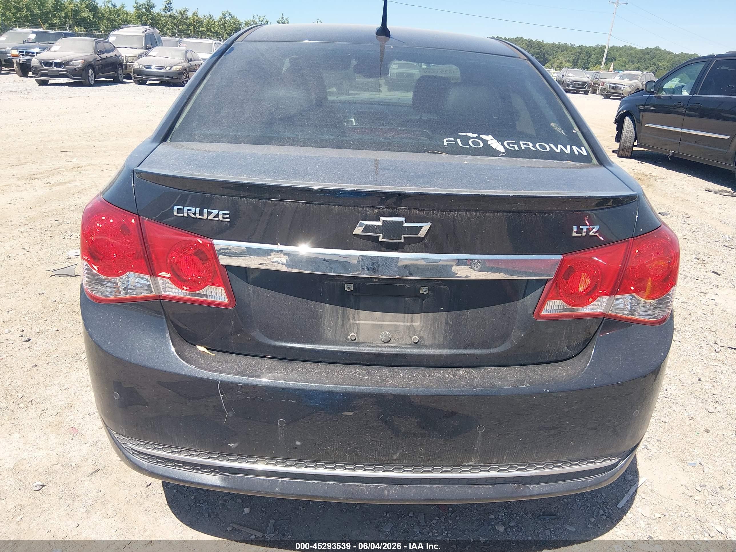 2013 Chevrolet Cruze Ltz Black vin: 1G1PG5SB2D7117395