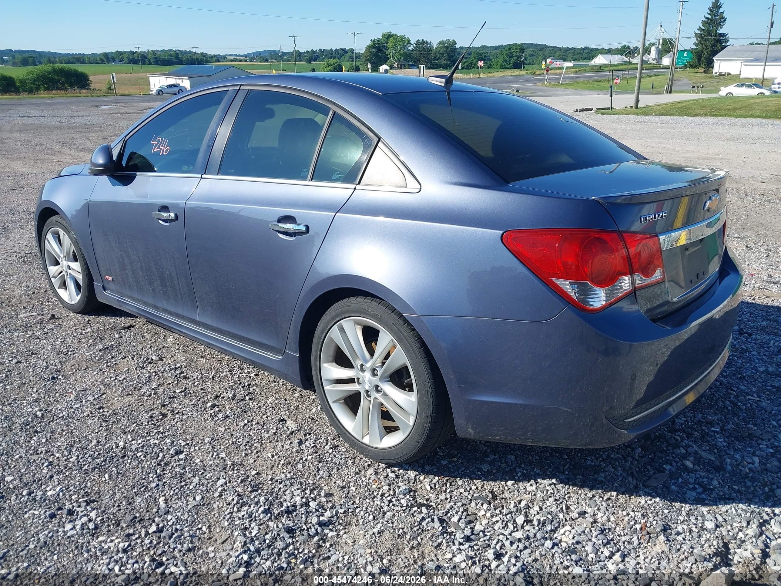 2013 Chevrolet Cruze Ltz Blue vin: 1G1PG5SB2D7259164