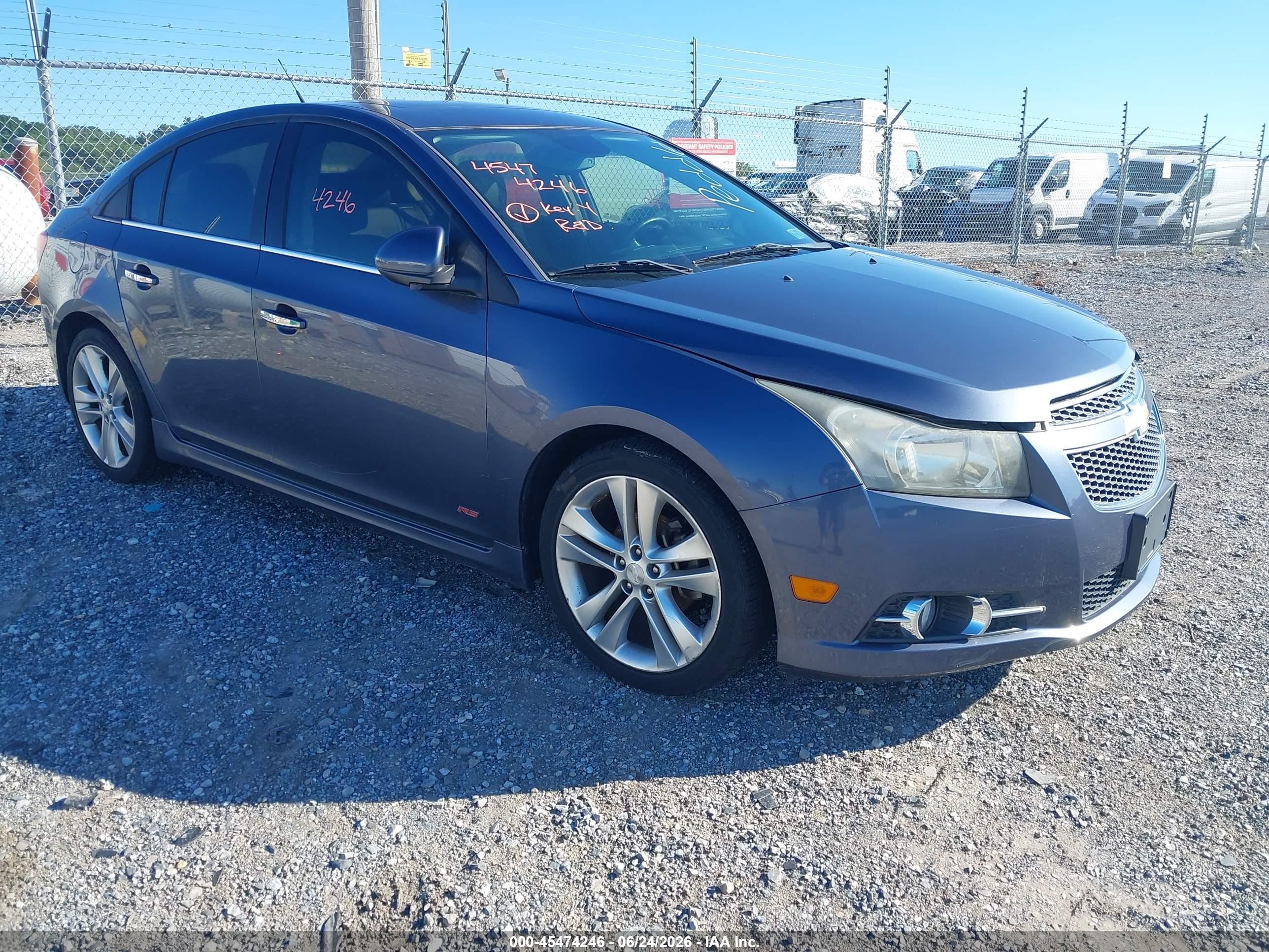 2013 Chevrolet Cruze Ltz Blue vin: 1G1PG5SB2D7259164
