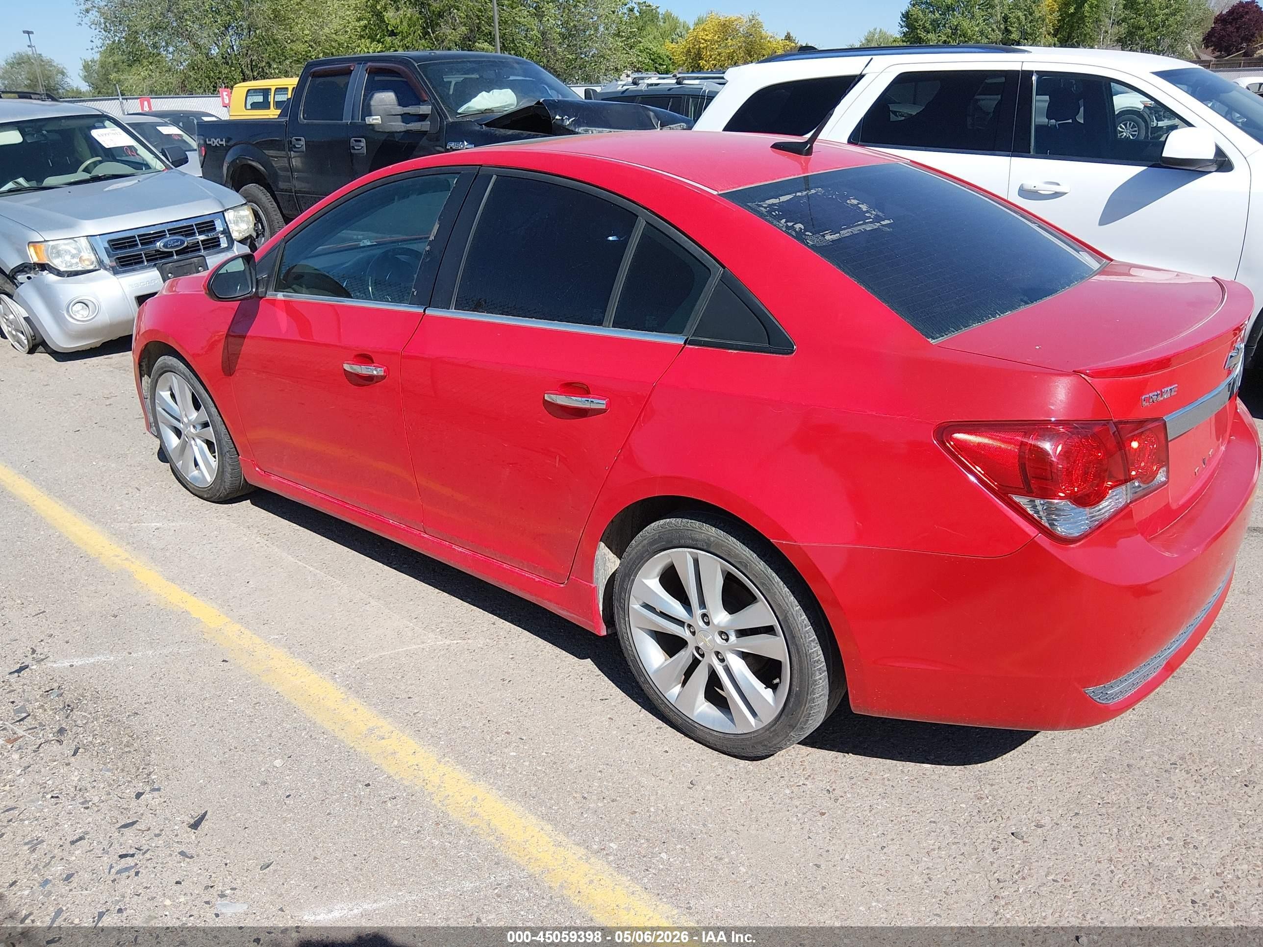 2014 Chevrolet Cruze Ltz Красный vin: 1G1PG5SB2E7333863