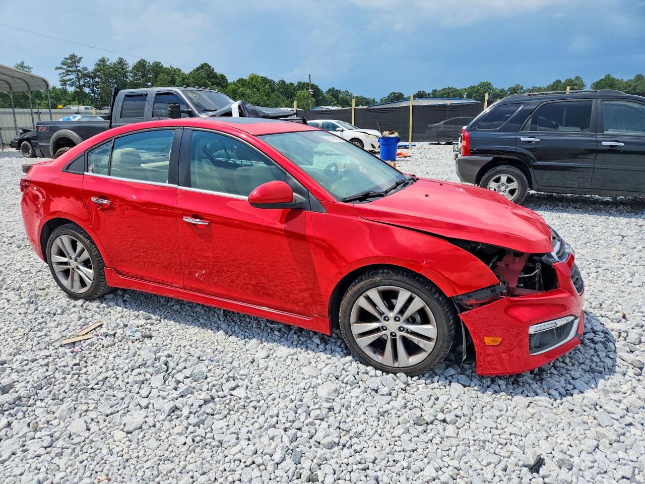 2015 Chevrolet Cruze Ltz Red vin: 1G1PG5SB2F7200019