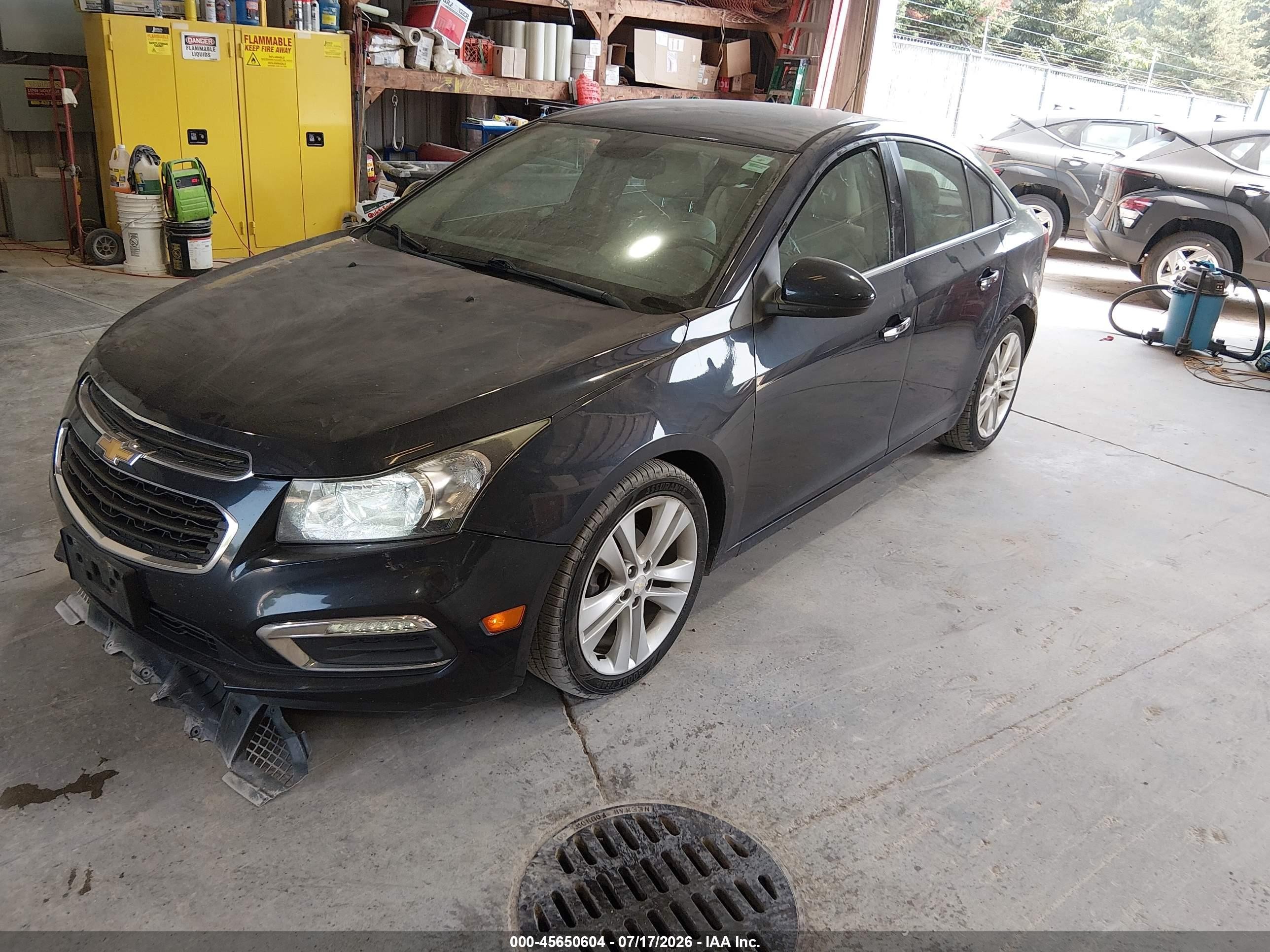 2015 Chevrolet Cruze Ltz Gray vin: 1G1PG5SB2F7268837