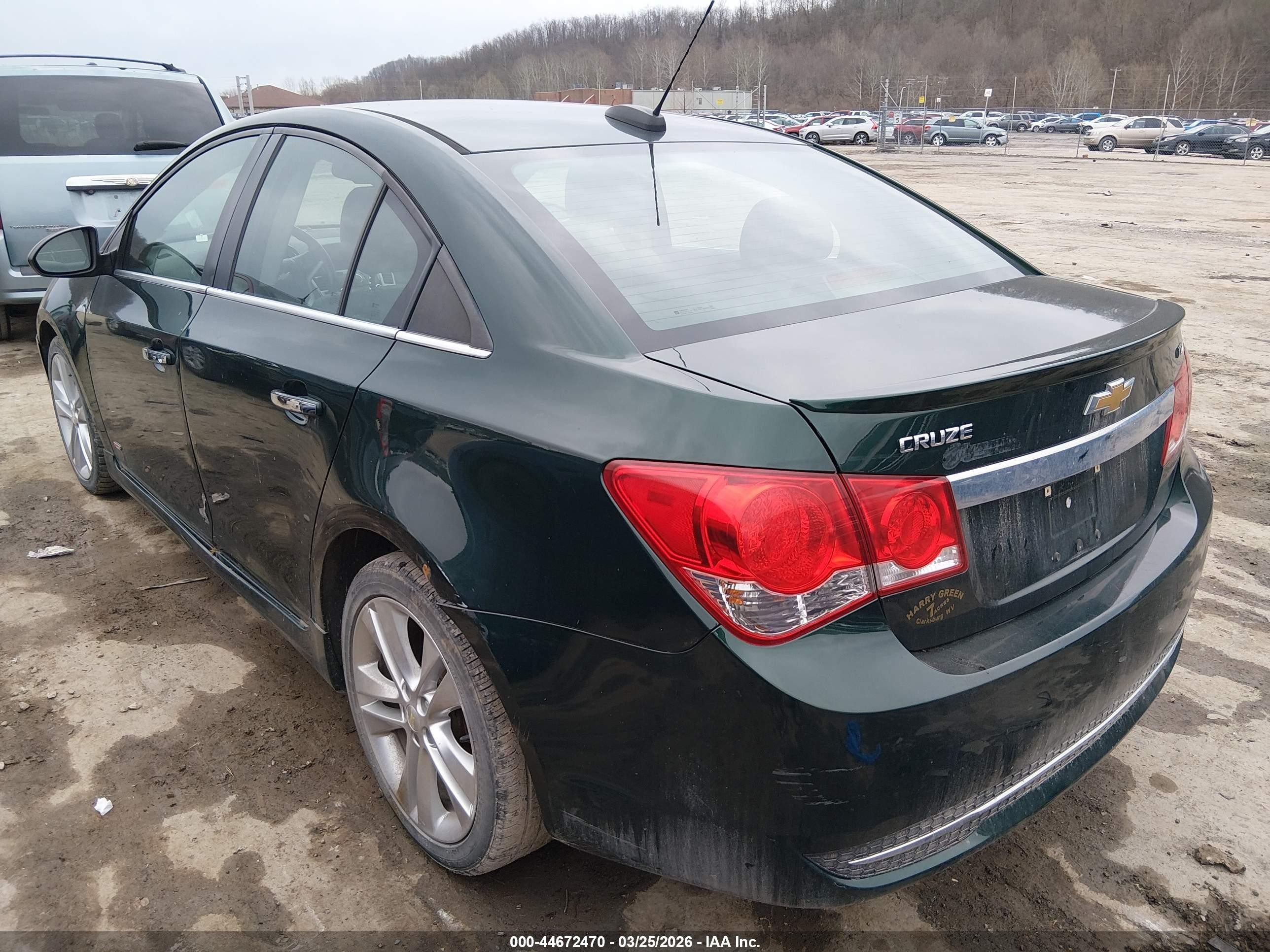 2015 Chevrolet Cruze Ltz Green vin: 1G1PG5SB2F7287730