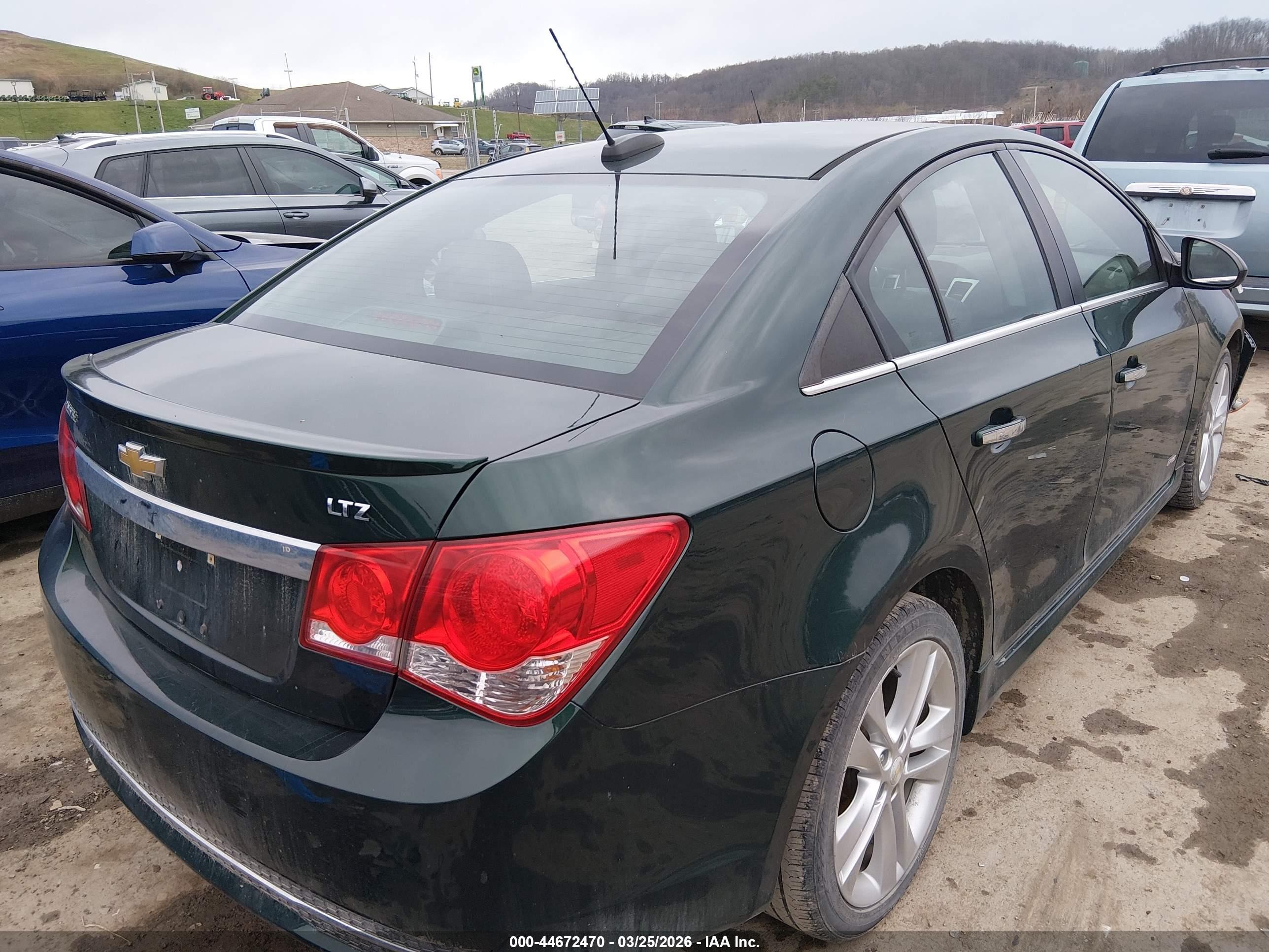 2015 Chevrolet Cruze Ltz Green vin: 1G1PG5SB2F7287730