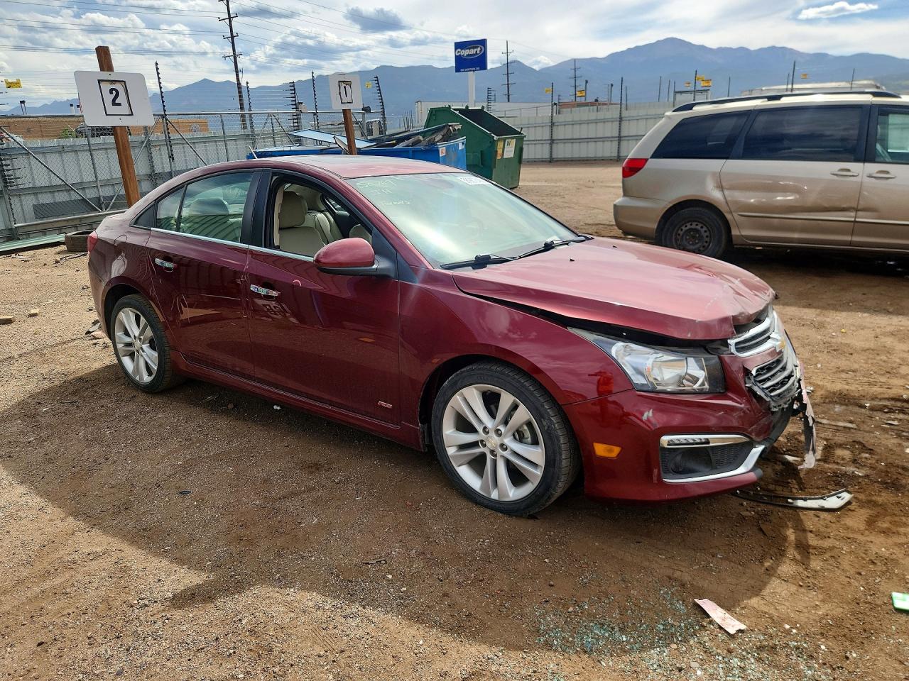 2015 Chevrolet Cruze Ltz Burgundy vin: 1G1PG5SB2F7291647