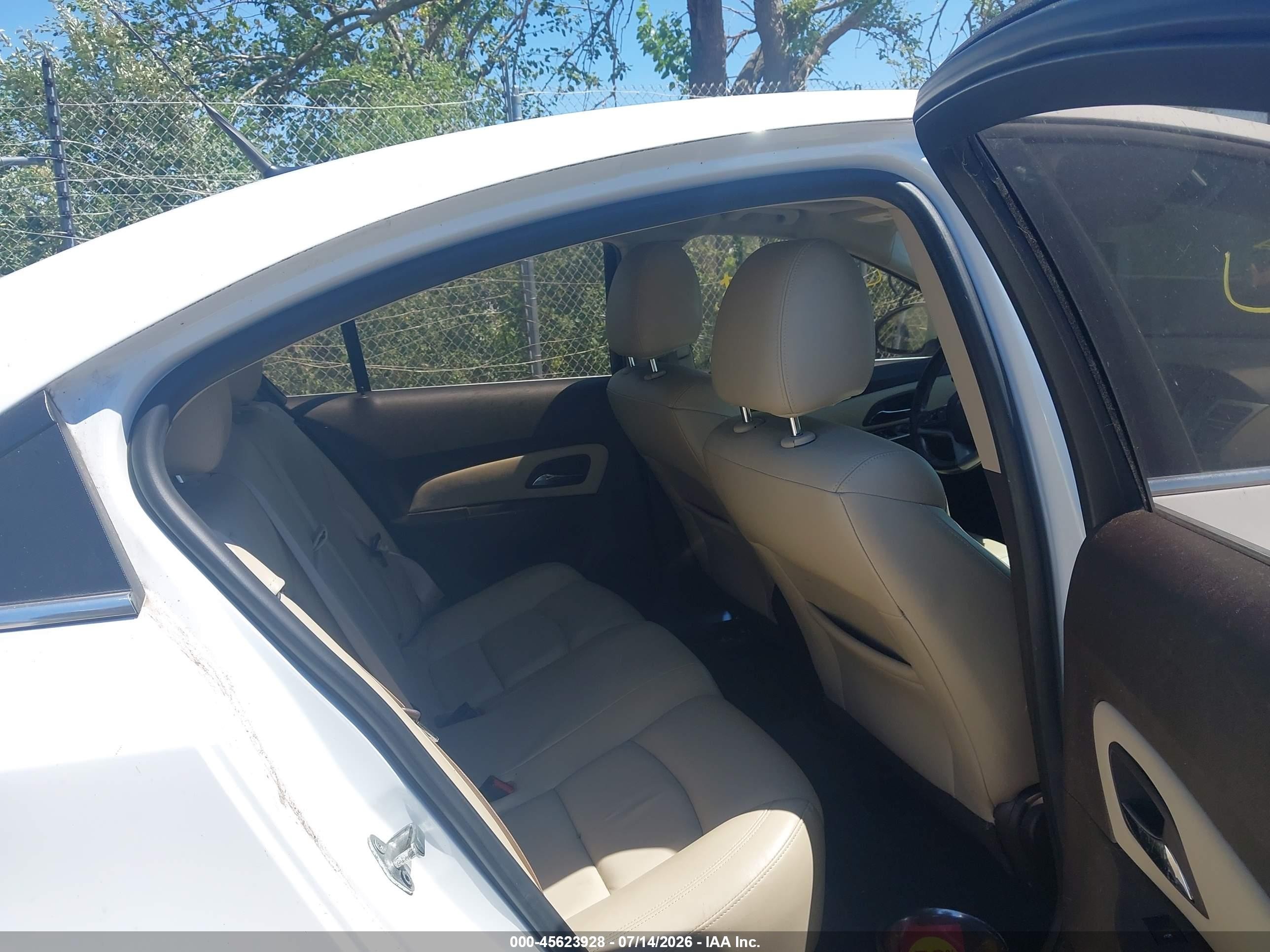 2013 Chevrolet Cruze Ltz White vin: 1G1PG5SB3D7153564