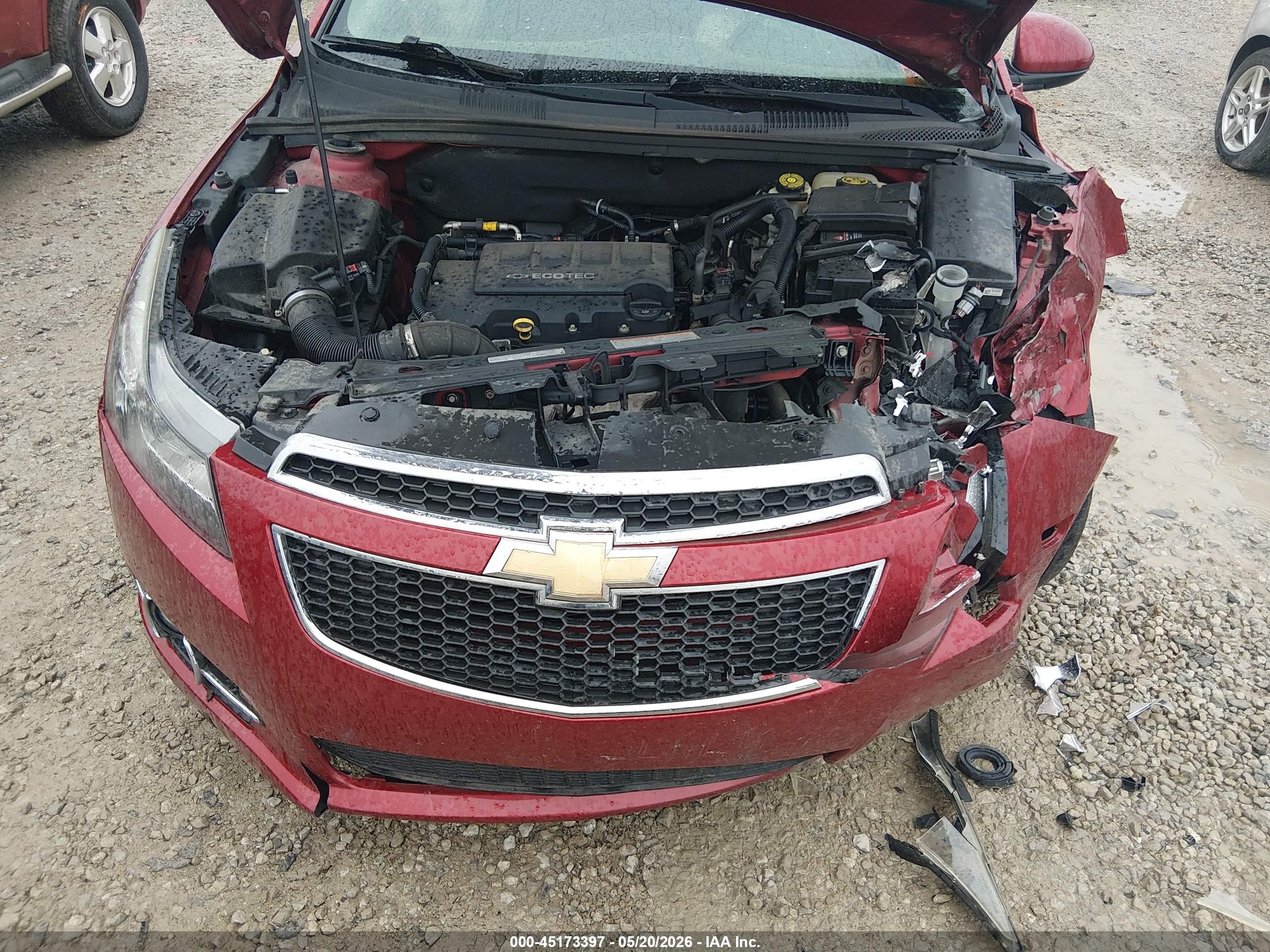 2014 Chevrolet Cruze Ltz Red vin: 1G1PG5SB3E7218608