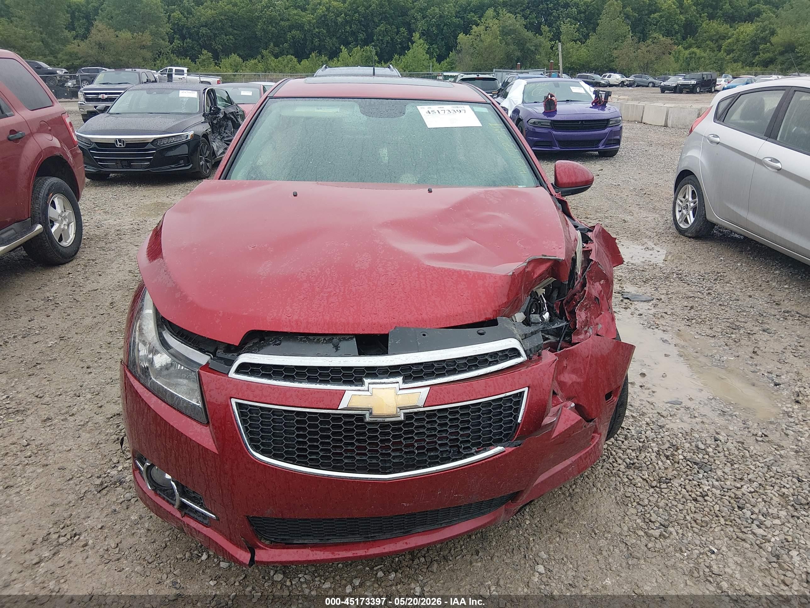 2014 Chevrolet Cruze Ltz Red vin: 1G1PG5SB3E7218608