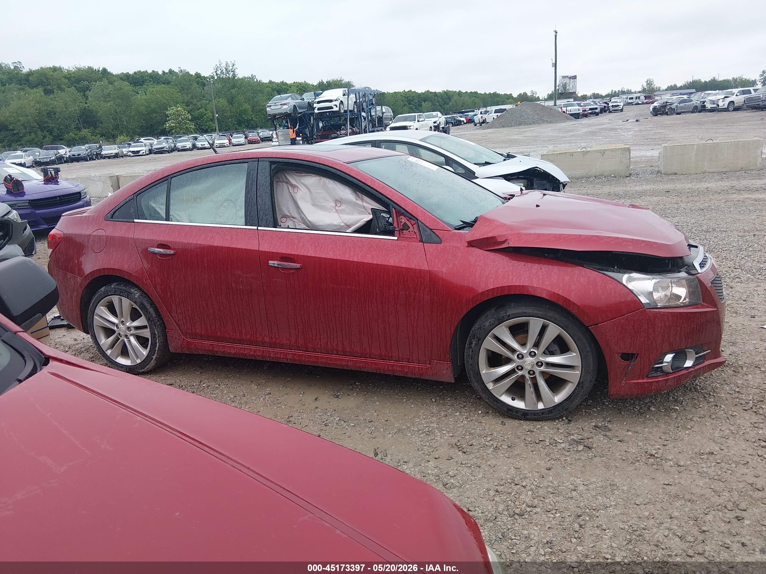2014 Chevrolet Cruze Ltz Red vin: 1G1PG5SB3E7218608