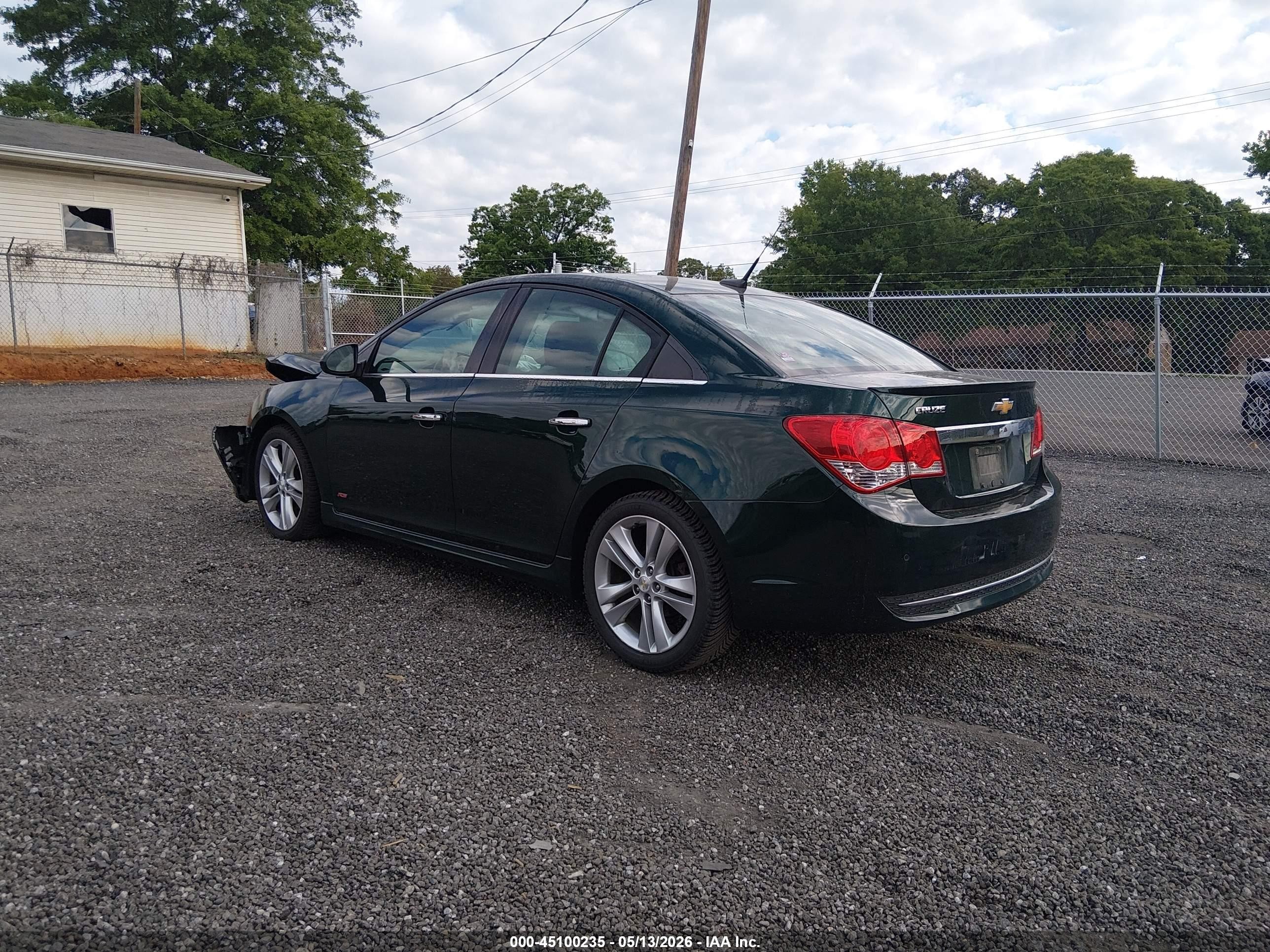 2014 Chevrolet Cruze Ltz Green vin: 1G1PG5SB3E7232184