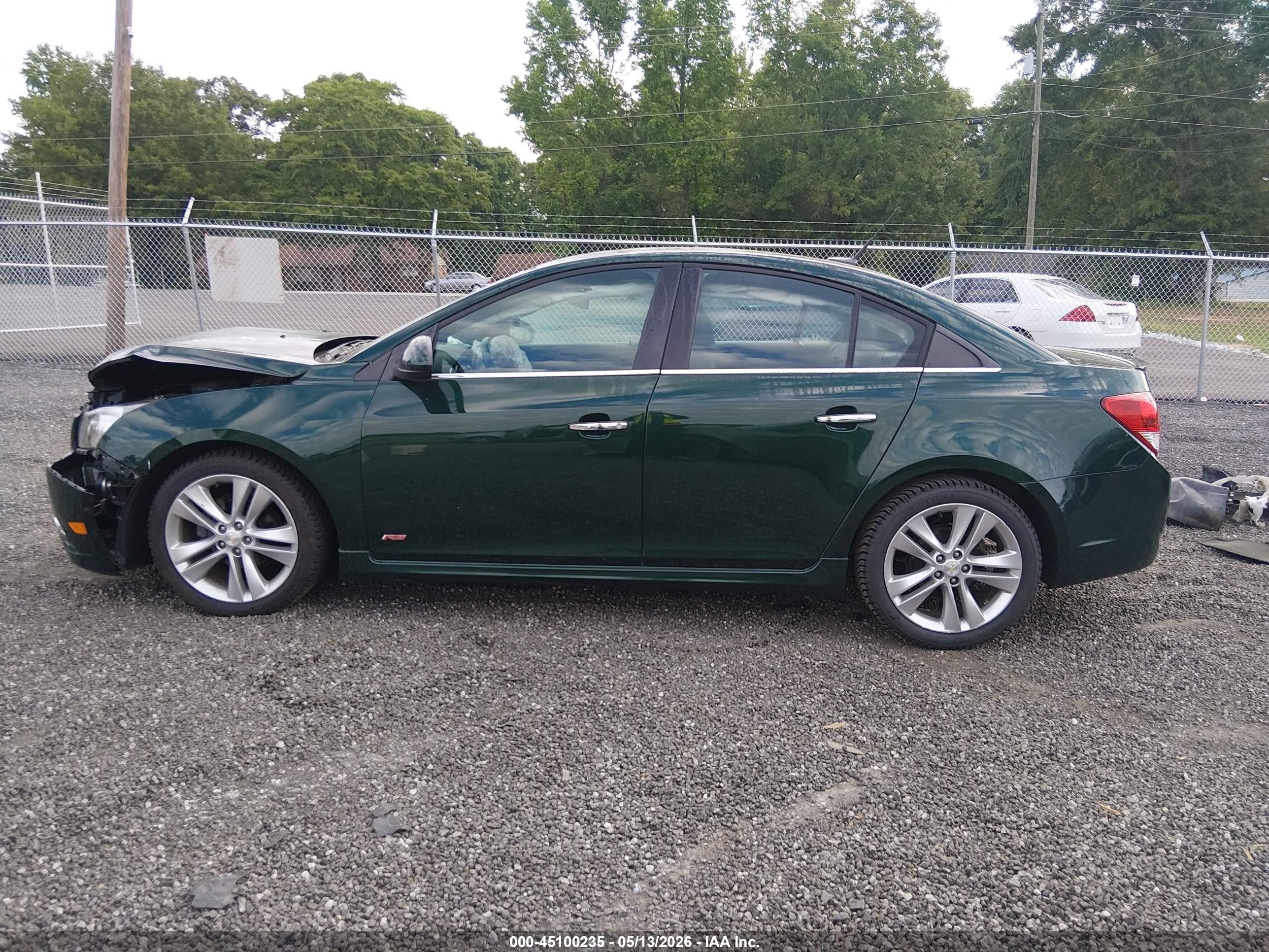 2014 Chevrolet Cruze Ltz Green vin: 1G1PG5SB3E7232184