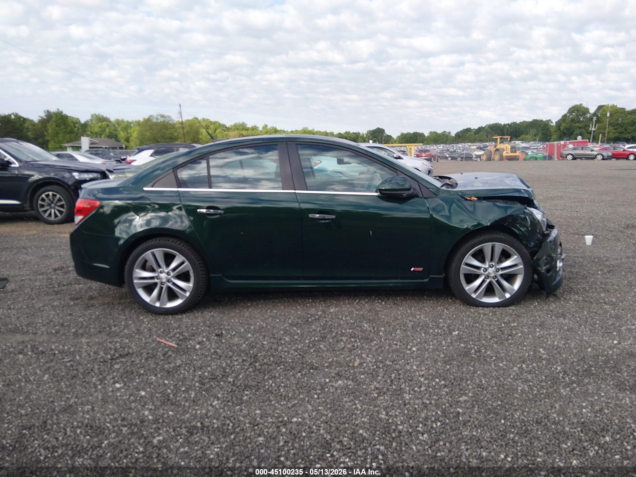 2014 Chevrolet Cruze Ltz Green vin: 1G1PG5SB3E7232184
