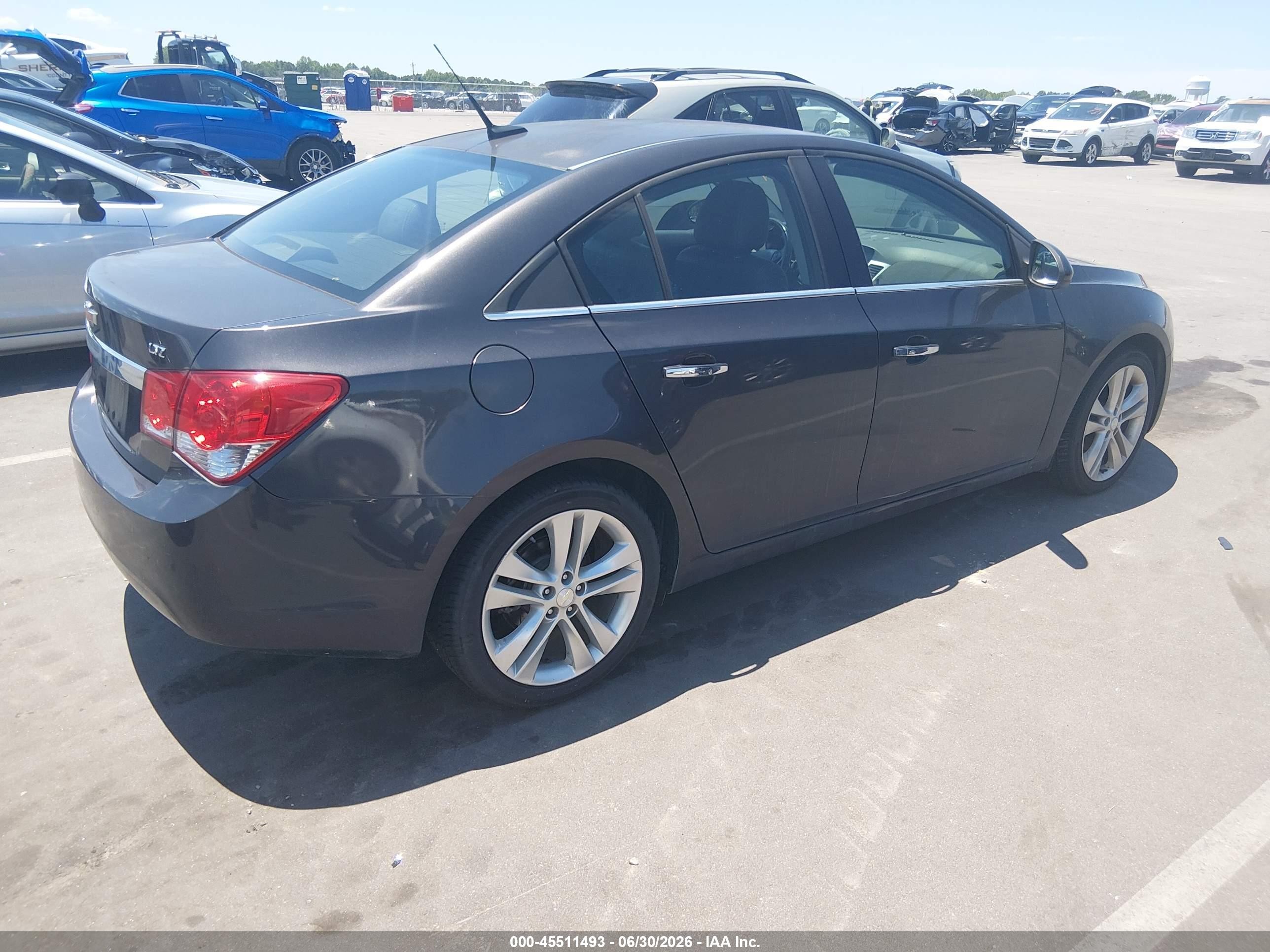 2014 Chevrolet Cruze Ltz Gray vin: 1G1PG5SB3E7306705
