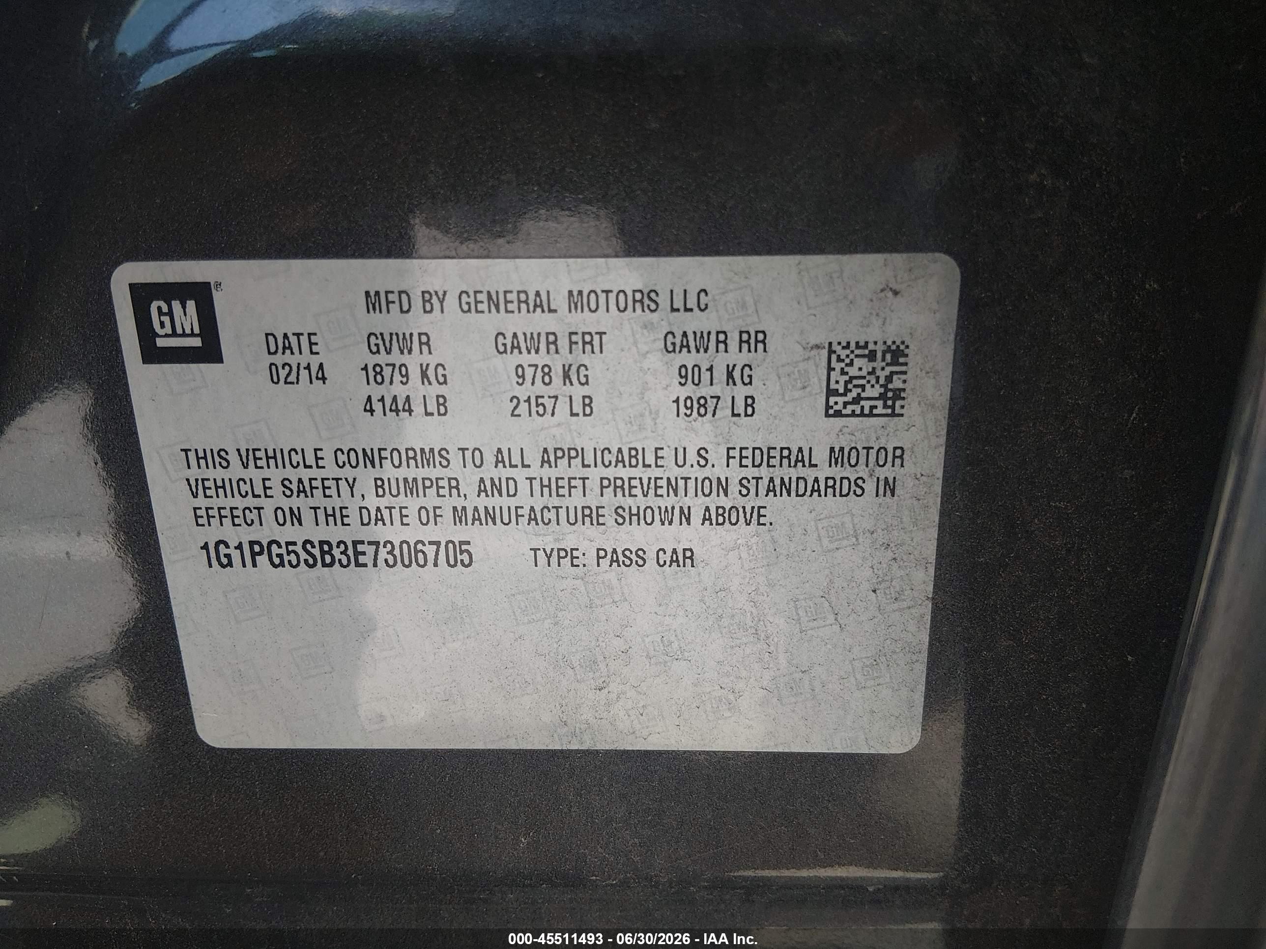 2014 Chevrolet Cruze Ltz Gray vin: 1G1PG5SB3E7306705