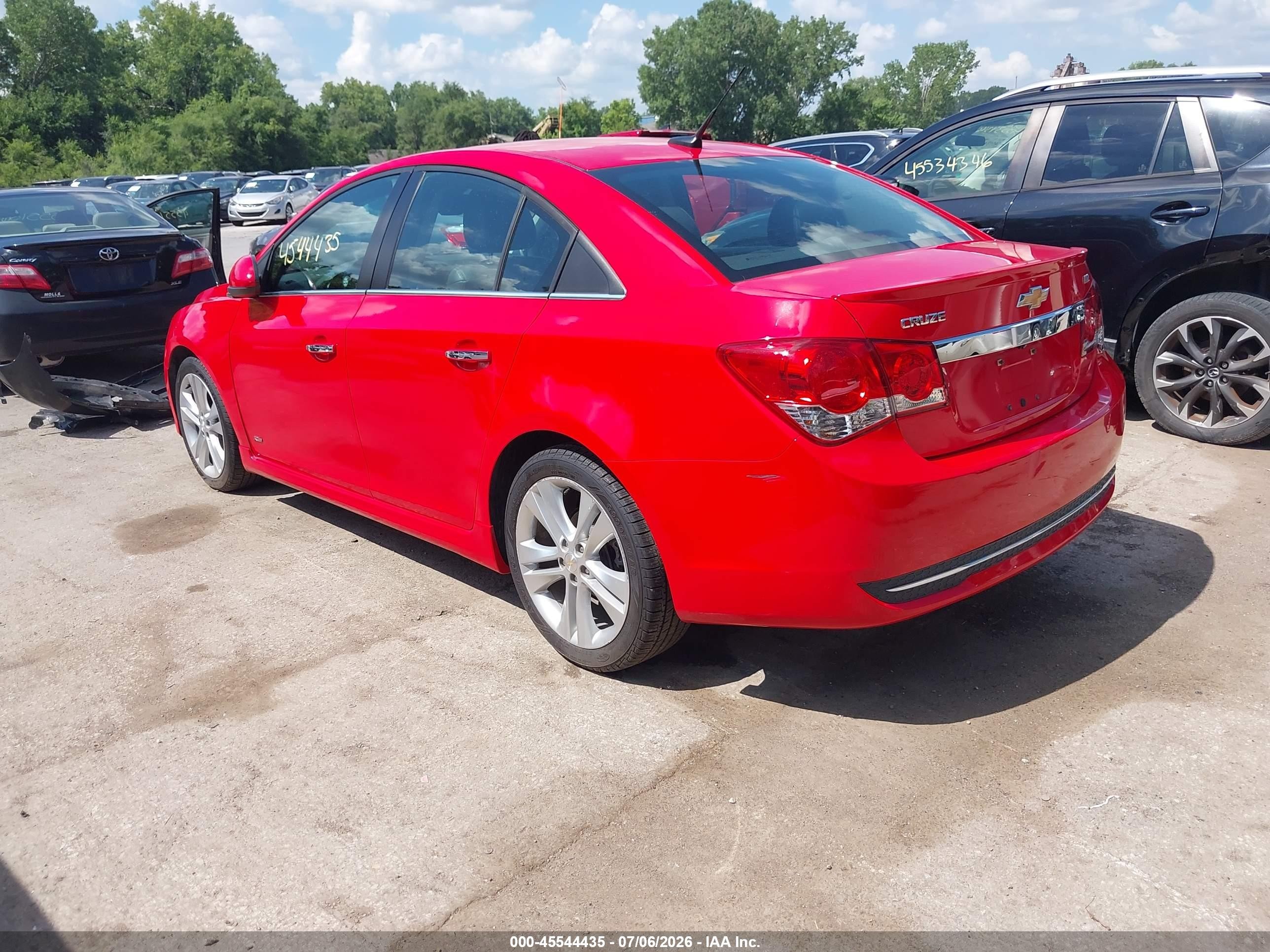 2014 Chevrolet Cruze Ltz Red vin: 1G1PG5SB3E7385891