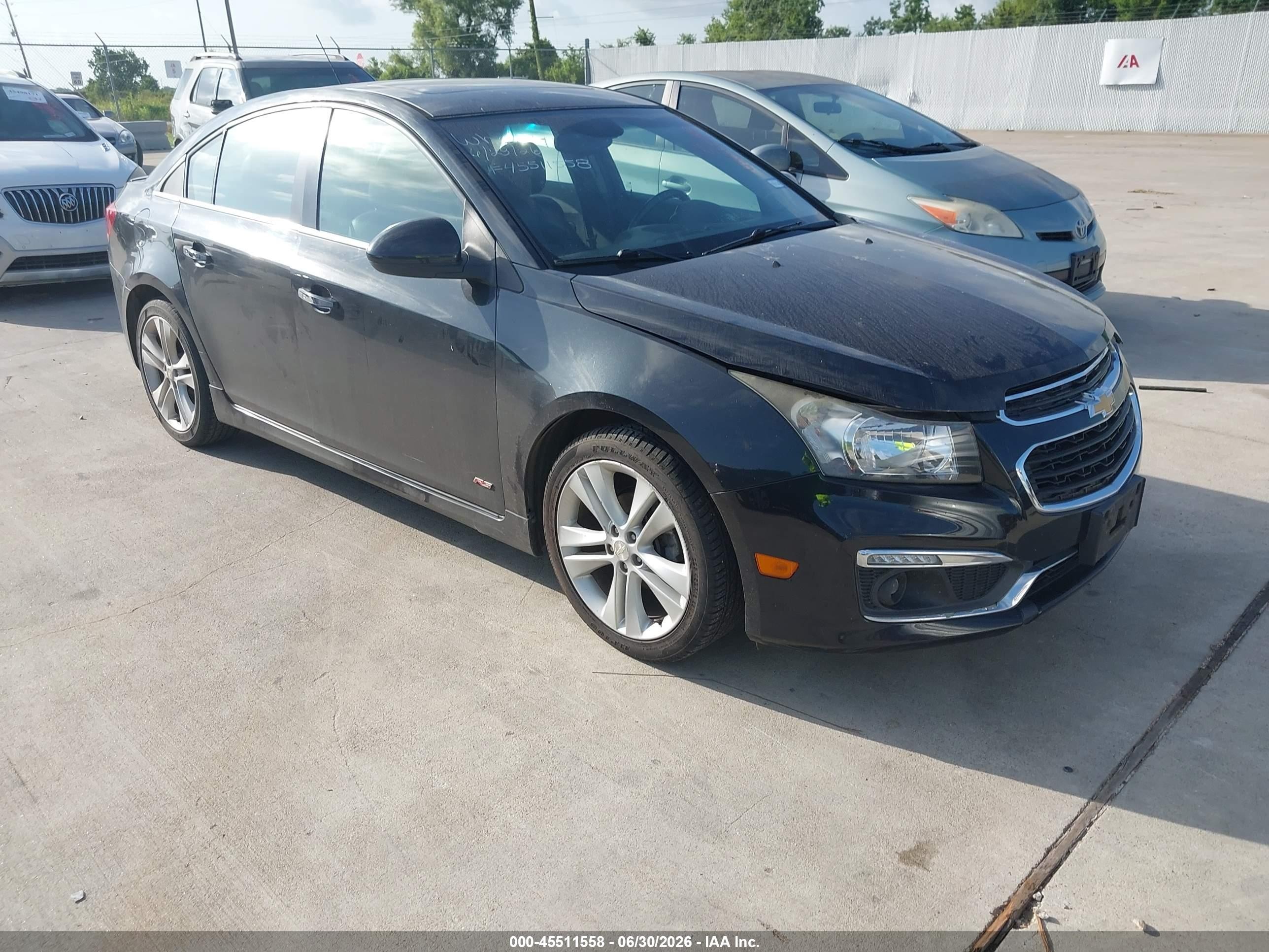 2015 Chevrolet Cruze Ltz Black vin: 1G1PG5SB3F7143877