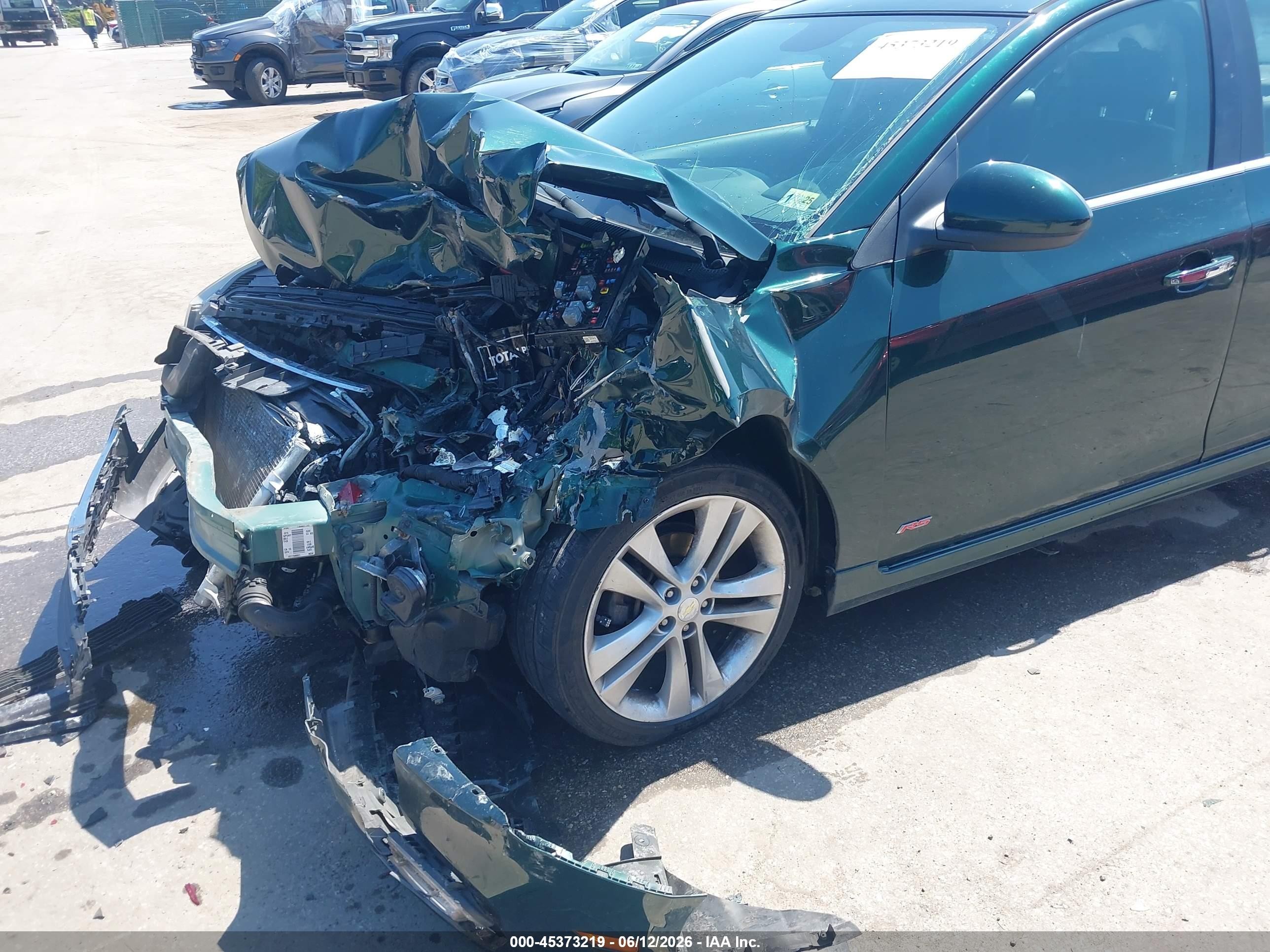 2015 Chevrolet Cruze Ltz Green vin: 1G1PG5SB3F7158928