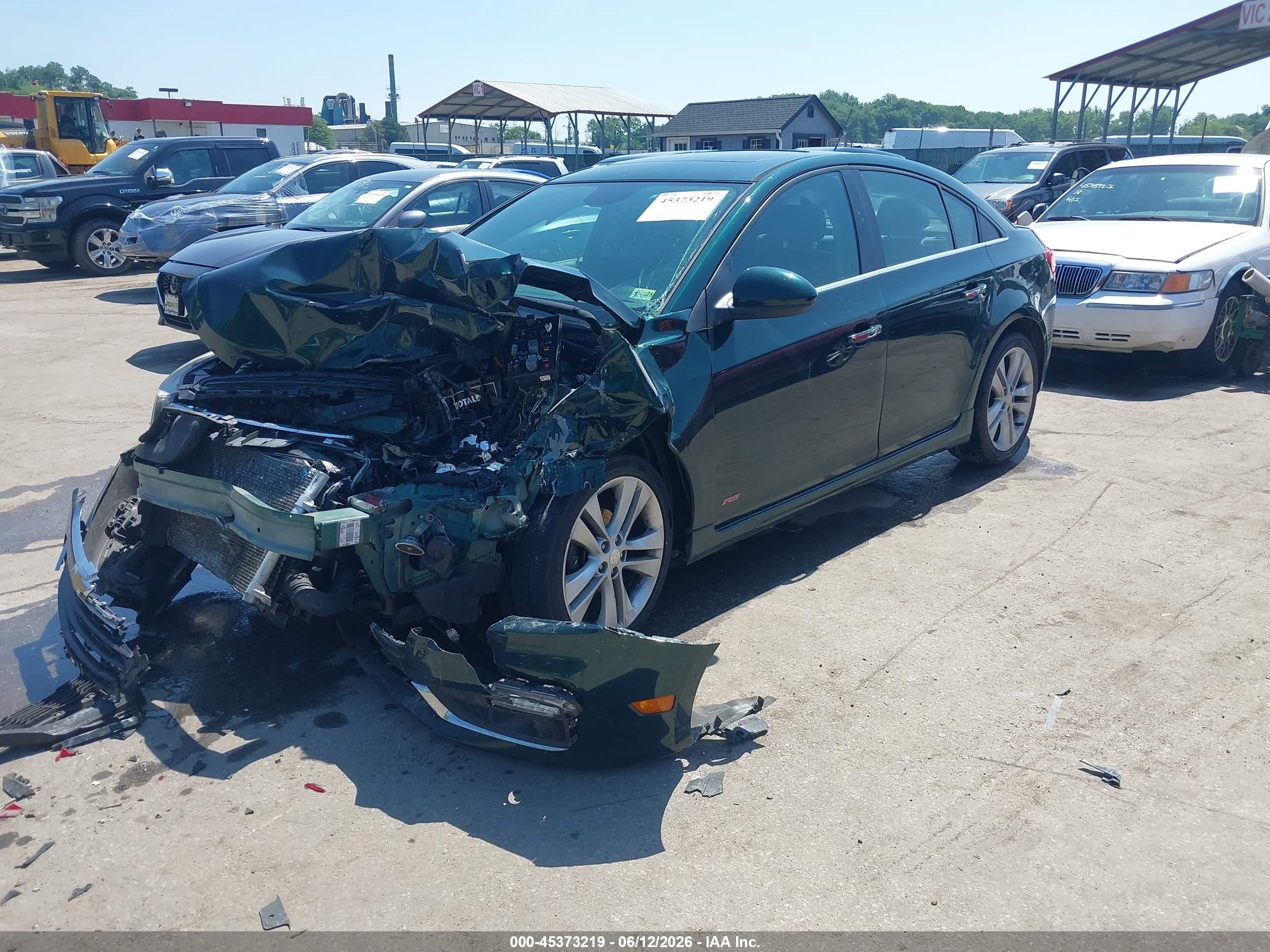 2015 Chevrolet Cruze Ltz Green vin: 1G1PG5SB3F7158928